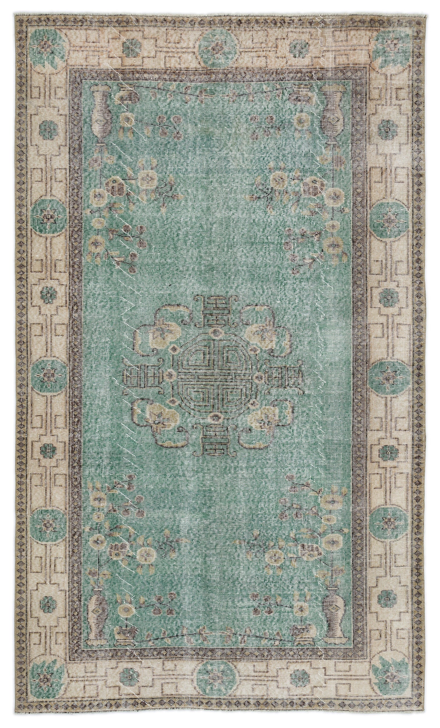 Naturel Over Dyed Vintage Rug 5'1'' x 8'7'' ft 154 x 261 cm