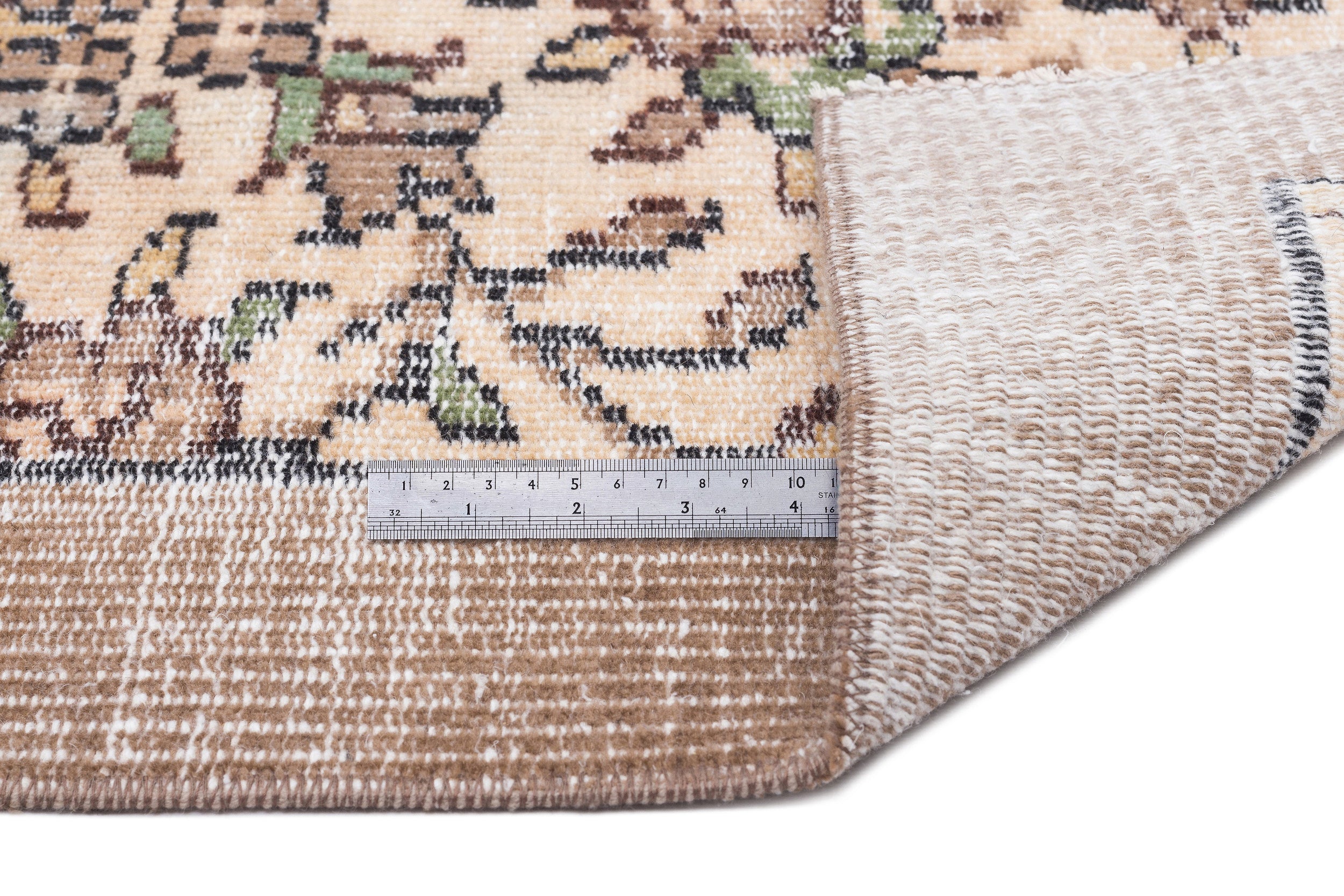 Naturel Over Dyed Vintage Rug 5'6'' x 8'0'' ft 167 x 245 cm