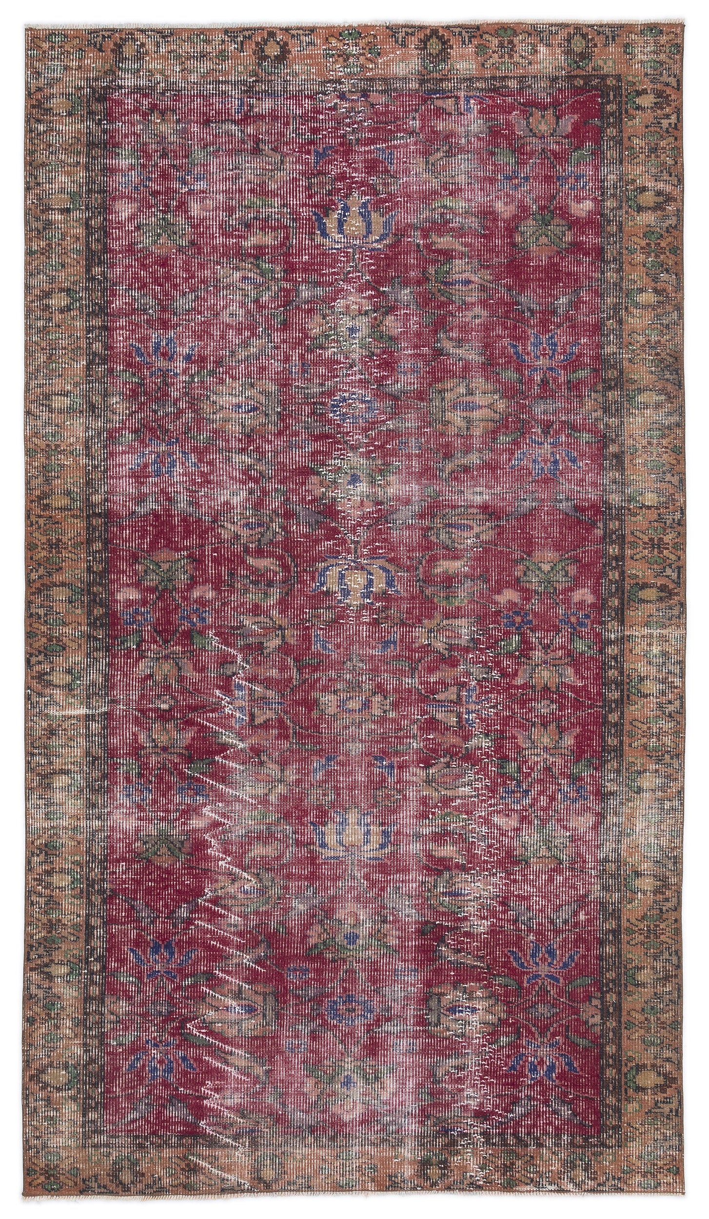 Naturel Over Dyed Vintage Rug 4'11'' x 8'6'' ft 149 x 258 cm