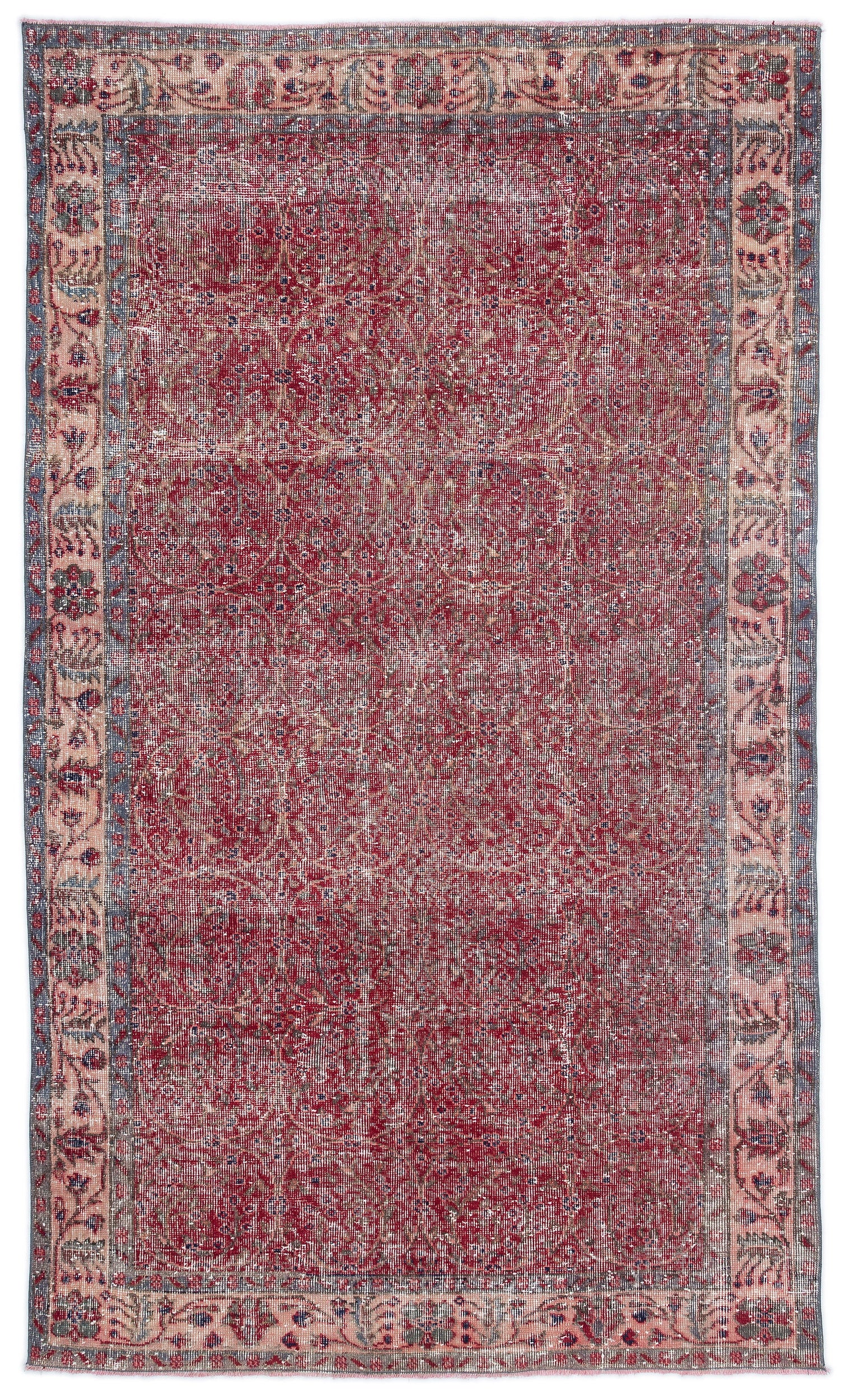 Naturel Over Dyed Vintage Rug 4'11'' x 8'4'' ft 151 x 255 cm