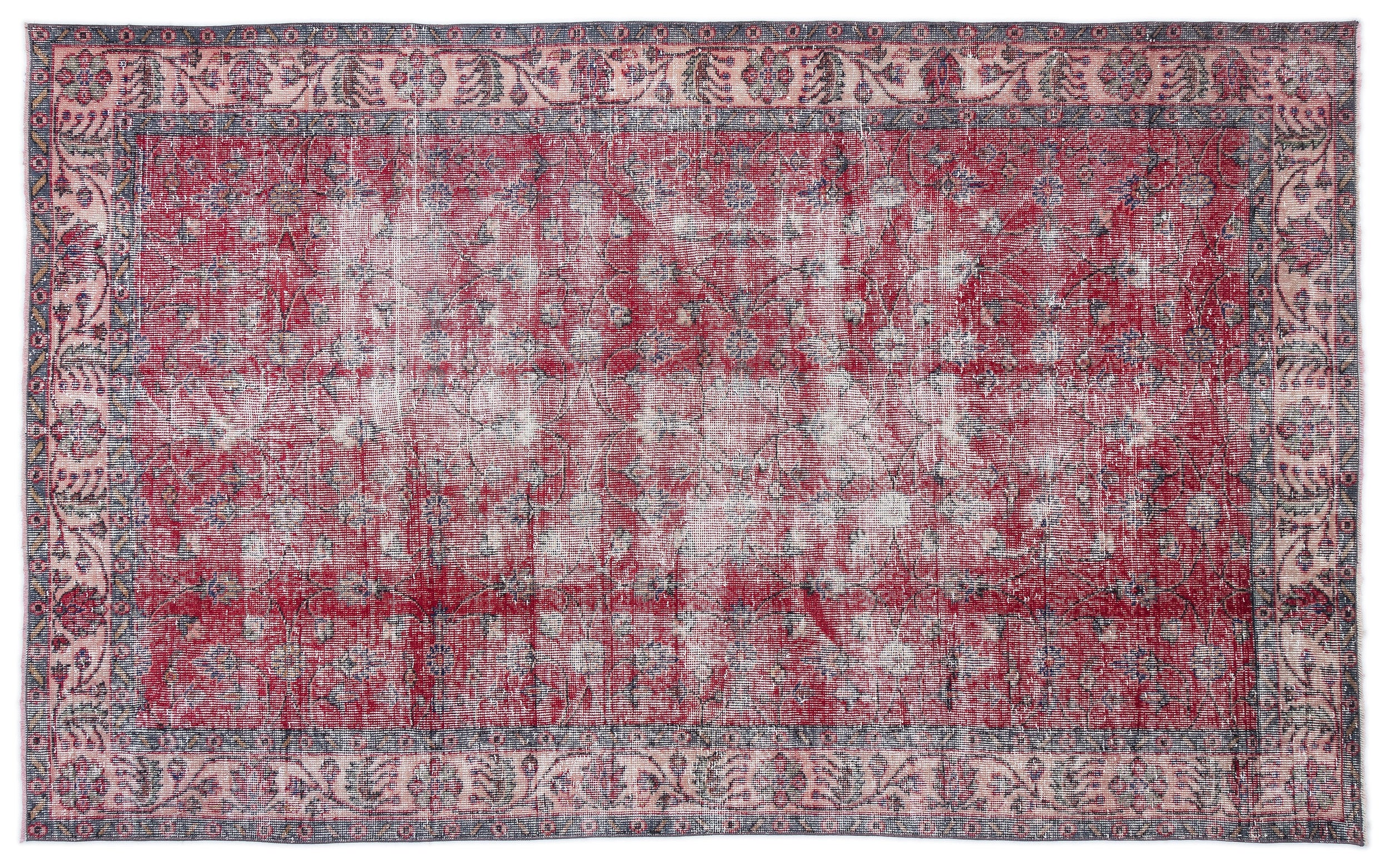 Naturel Over Dyed Vintage Rug 5'4'' x 8'10'' ft 162 x 270 cm