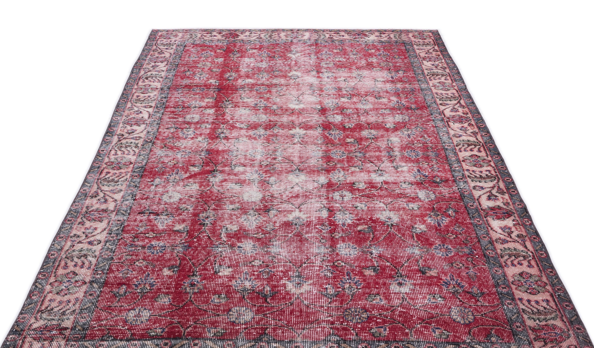 Naturel Over Dyed Vintage Rug 5'4'' x 8'10'' ft 162 x 270 cm