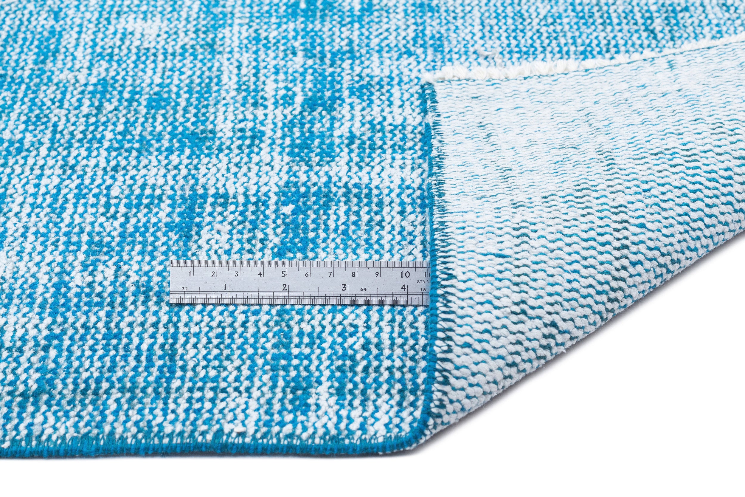 Turquoise  Over Dyed Vintage Rug 5'4'' x 8'6'' ft 162 x 258 cm