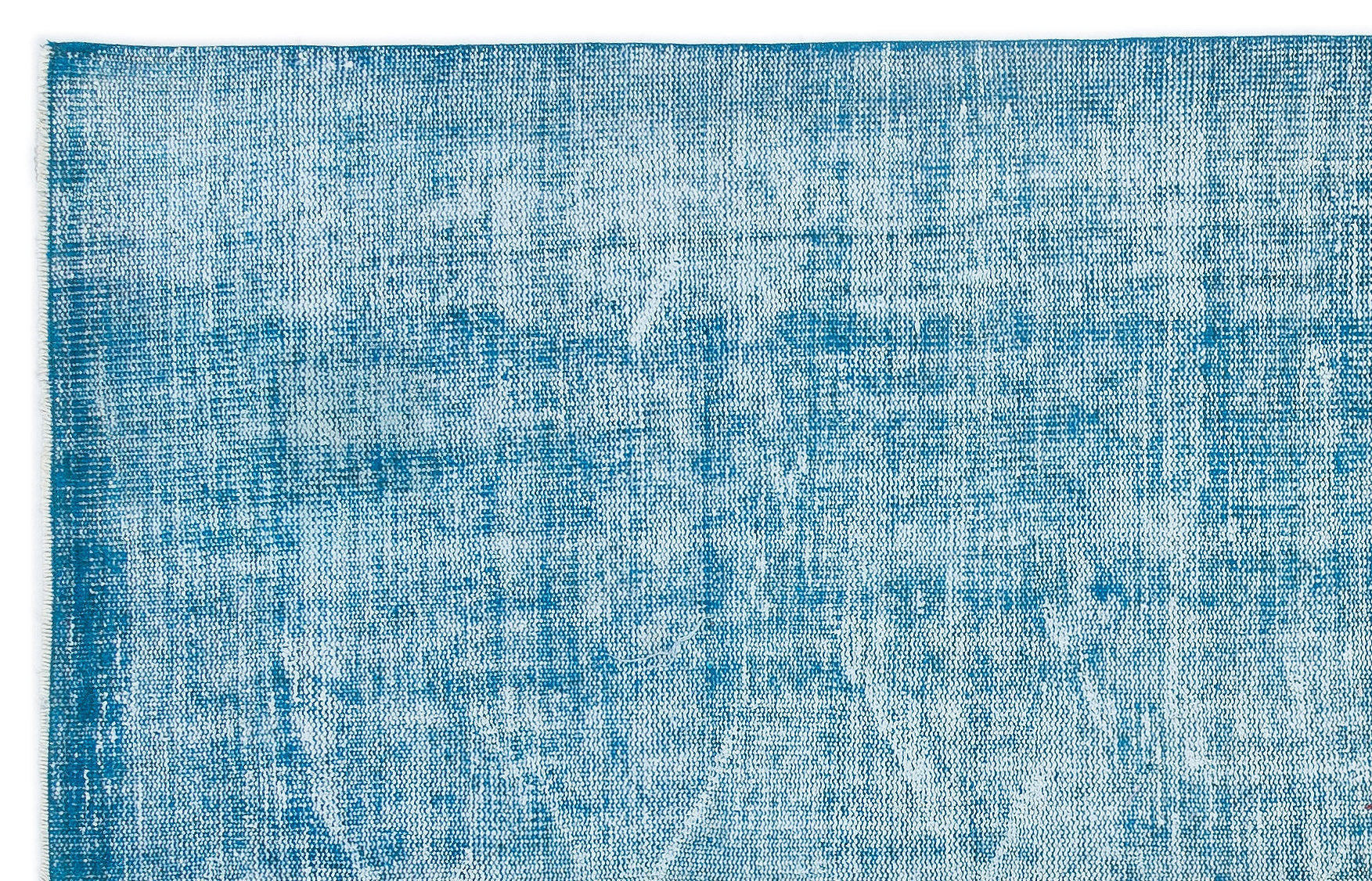 Turquoise  Over Dyed Vintage Rug 5'4'' x 8'6'' ft 162 x 258 cm