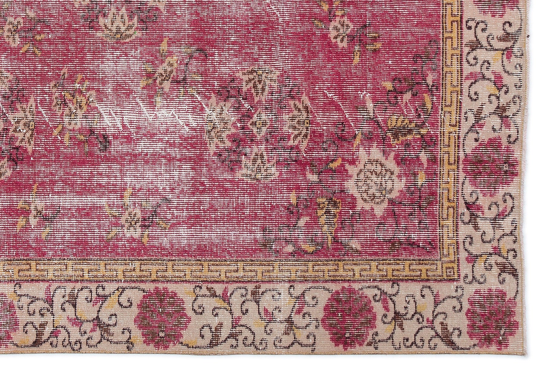 Retro Over Dyed Vintage Rug 5'9'' x 8'5'' ft 174 x 256 cm