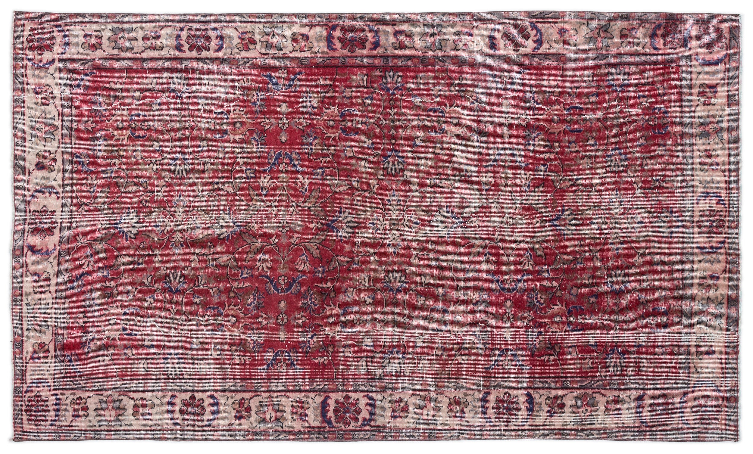 Naturel Over Dyed Vintage Rug 5'1'' x 8'9'' ft 155 x 266 cm