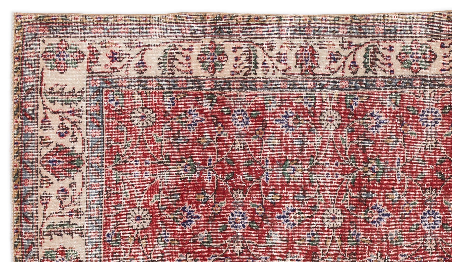 Naturel Over Dyed Vintage Rug 4'10'' x 8'8'' ft 148 x 264 cm