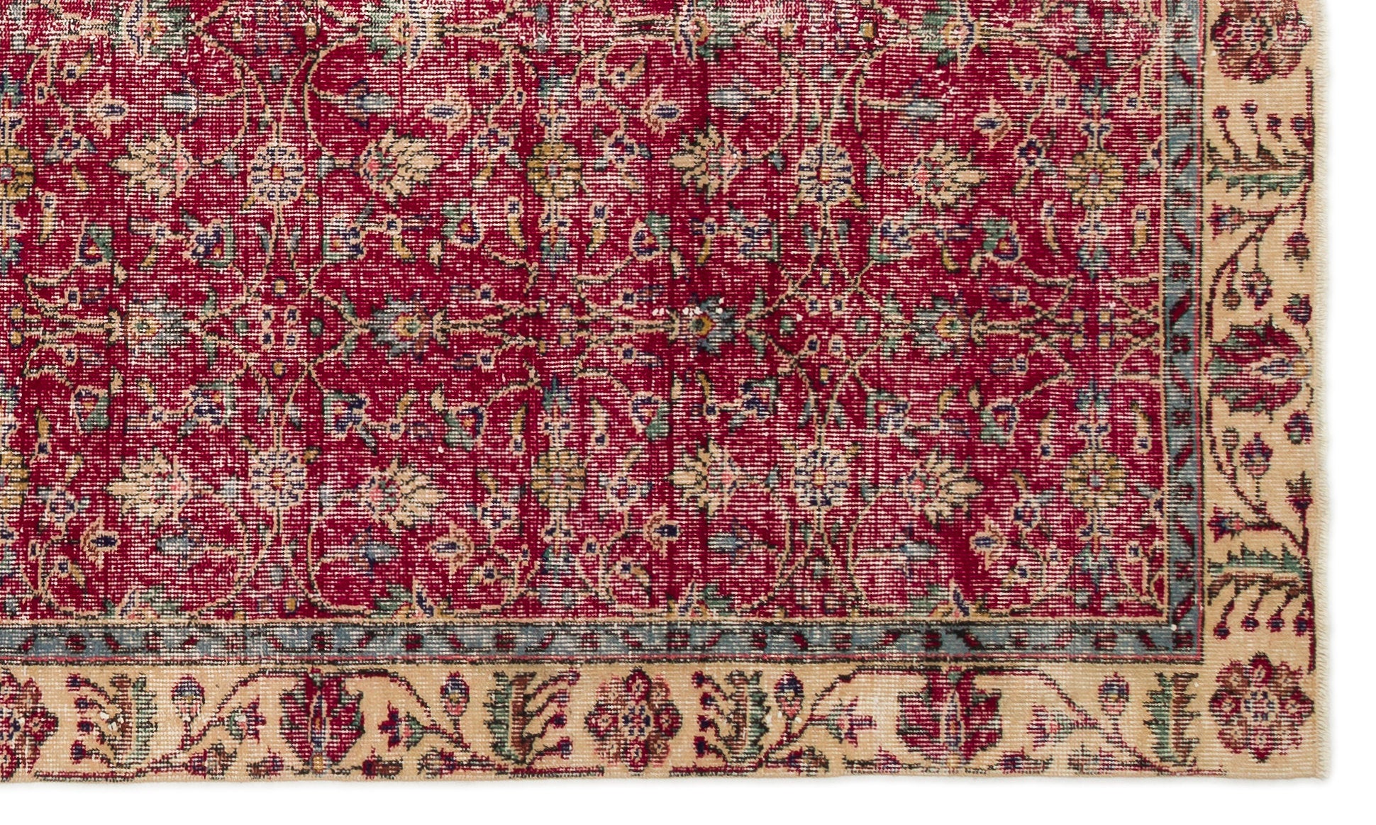 Naturel Over Dyed Vintage Rug 5'3'' x 8'12'' ft 160 x 274 cm