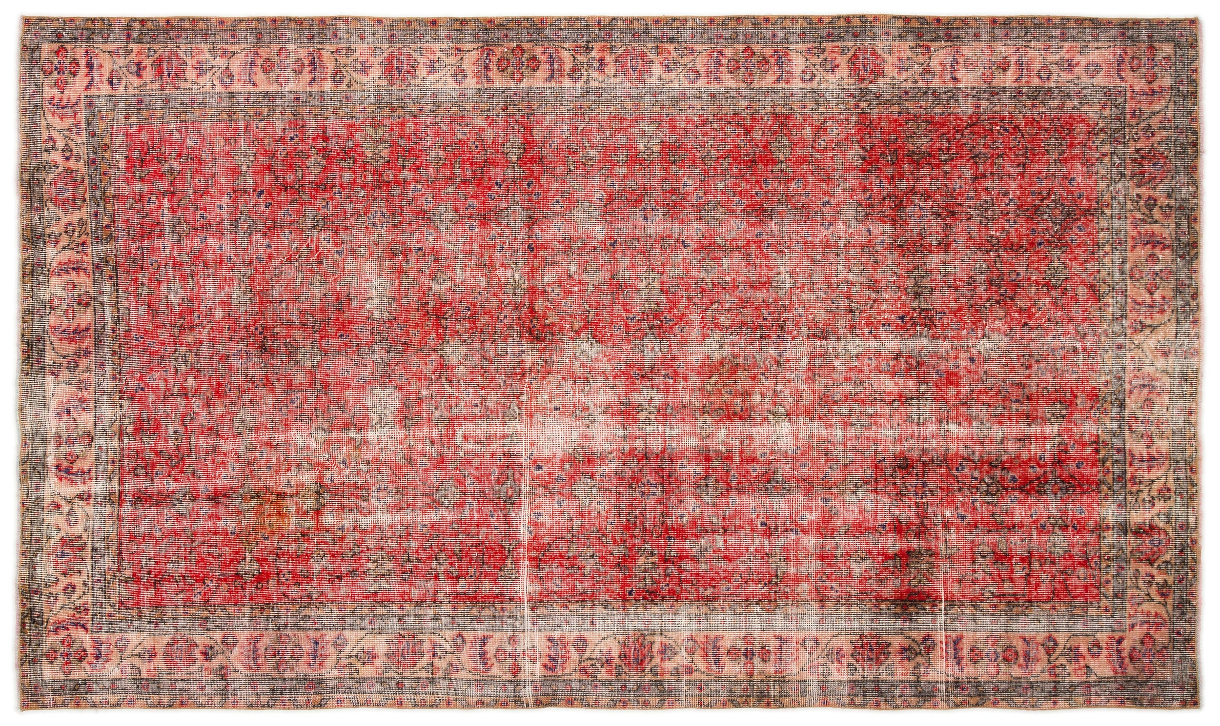 Naturel Over Dyed Vintage Rug 5'4'' x 8'7'' ft 162 x 262 cm