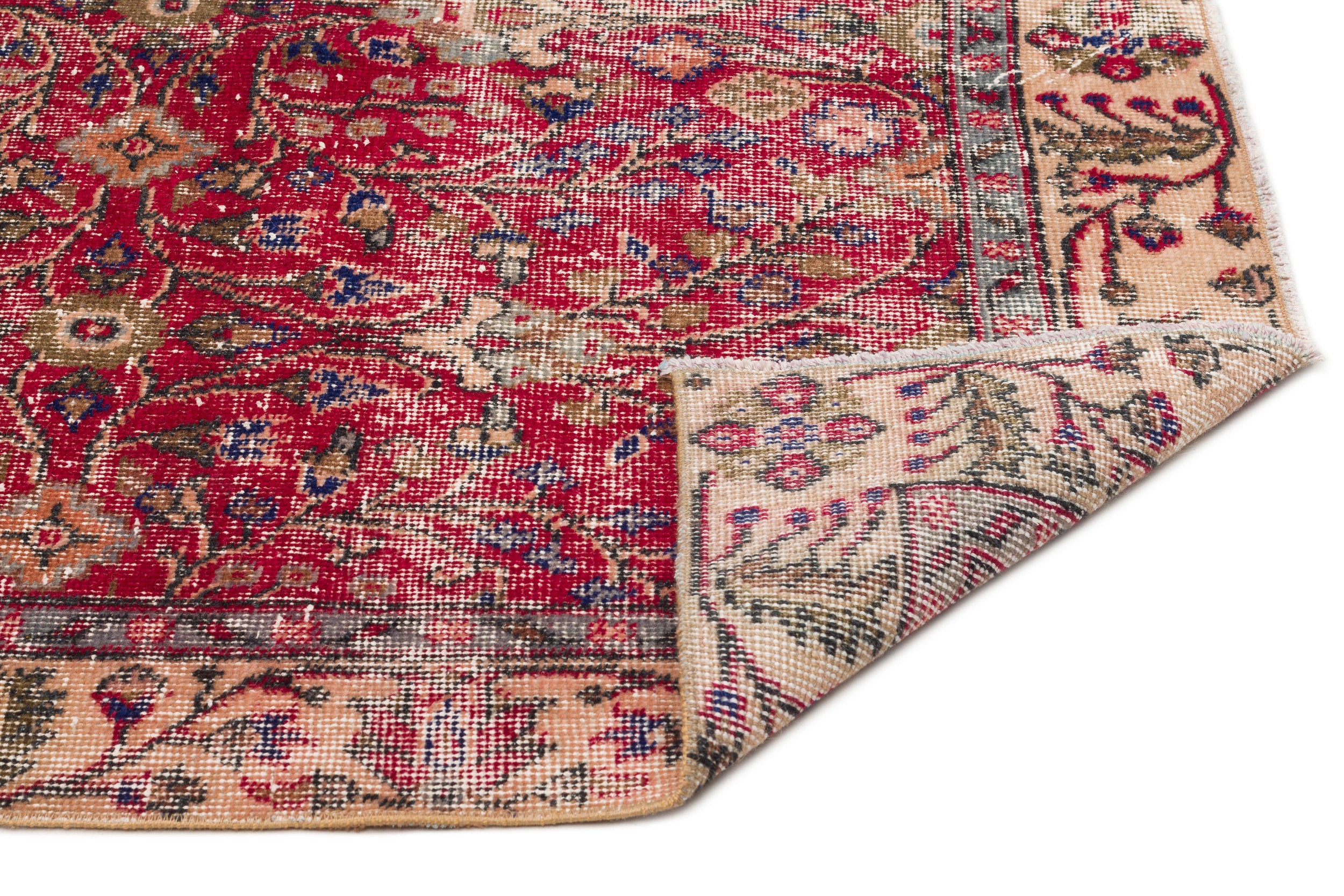 Naturel Over Dyed Vintage Rug 4'11'' x 8'7'' ft 151 x 262 cm