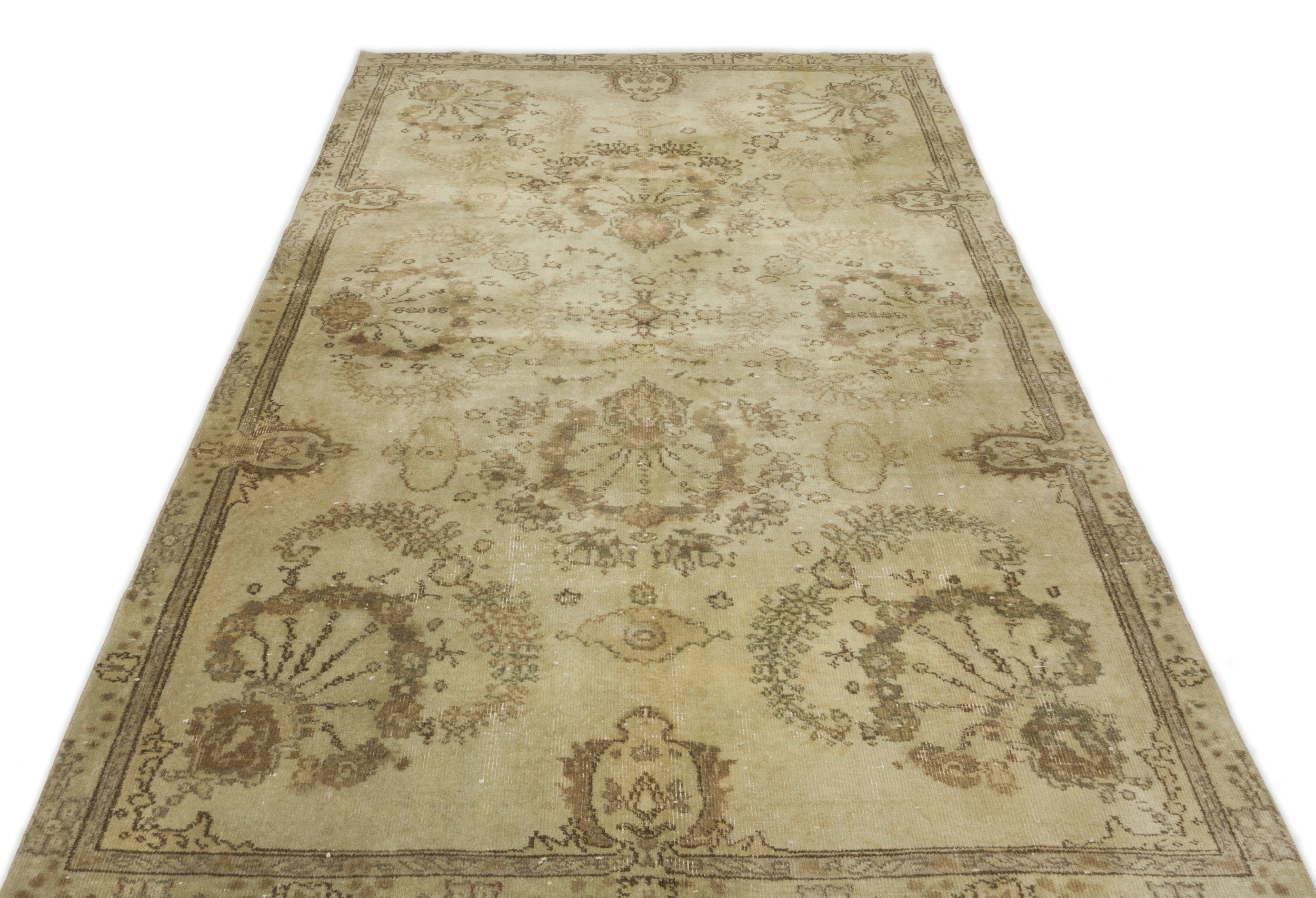 Naturel Over Dyed Vintage Rug 5'3'' x 8'8'' ft 160 x 263 cm