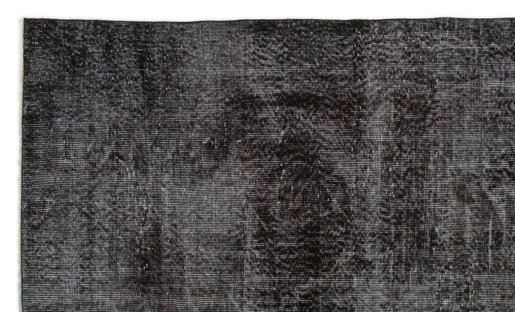 Black Over Dyed Vintage Rug 5'6'' x 9'4'' ft 168 x 285 cm