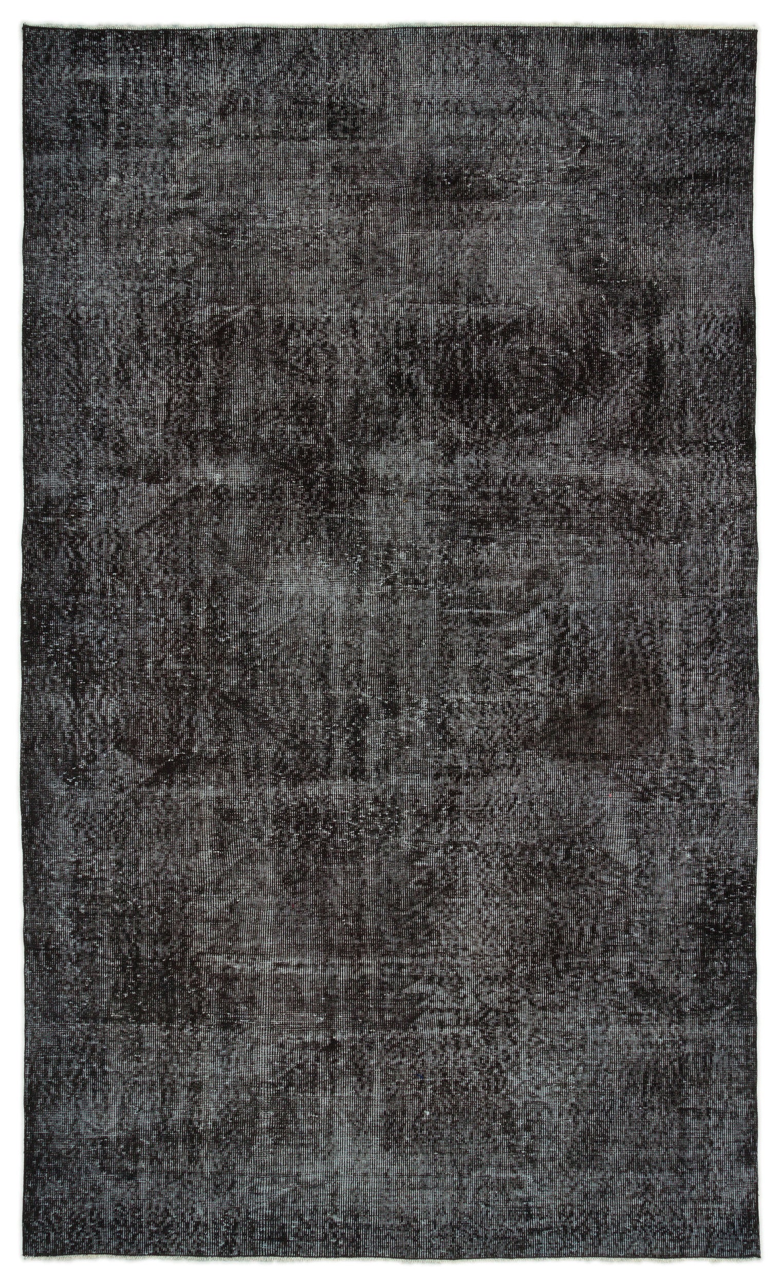 Black Over Dyed Vintage Rug 5'6'' x 9'4'' ft 168 x 285 cm