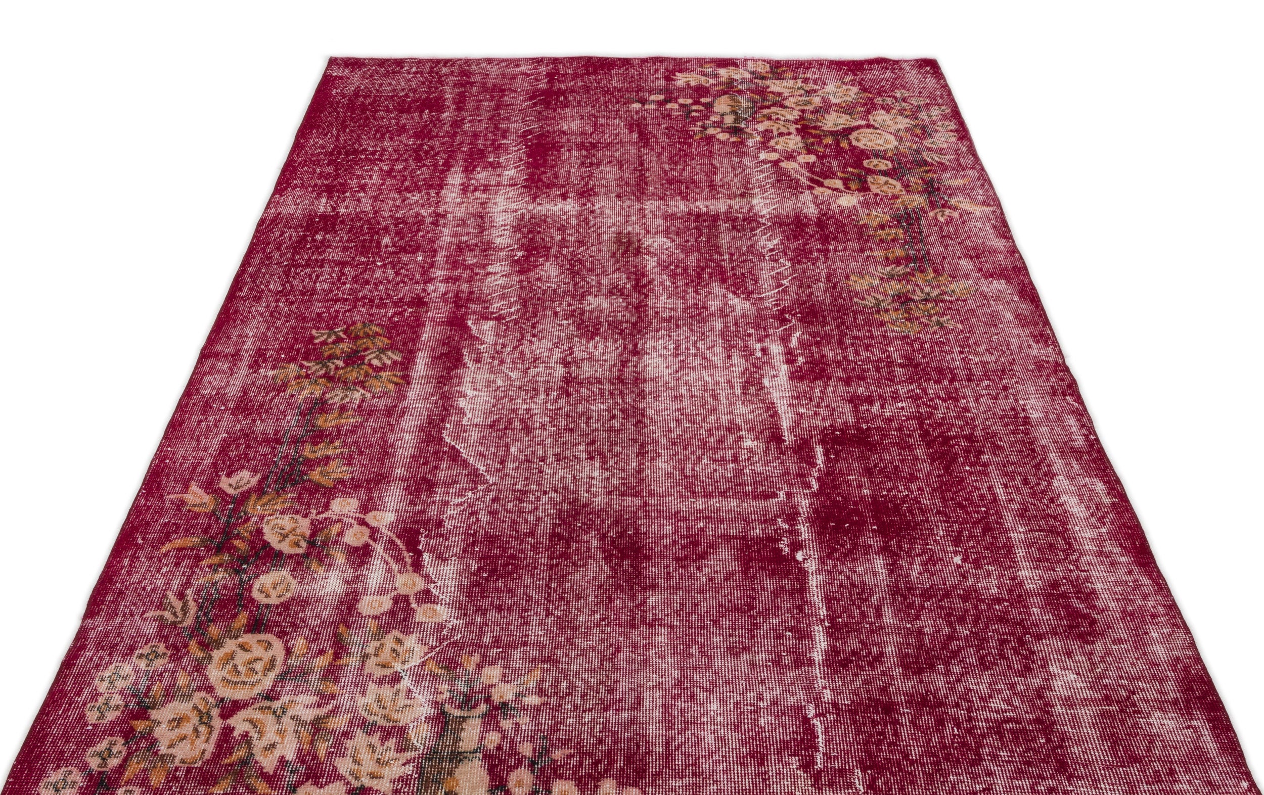 Naturel Over Dyed Vintage Rug 5'2'' x 8'12'' ft 158 x 274 cm