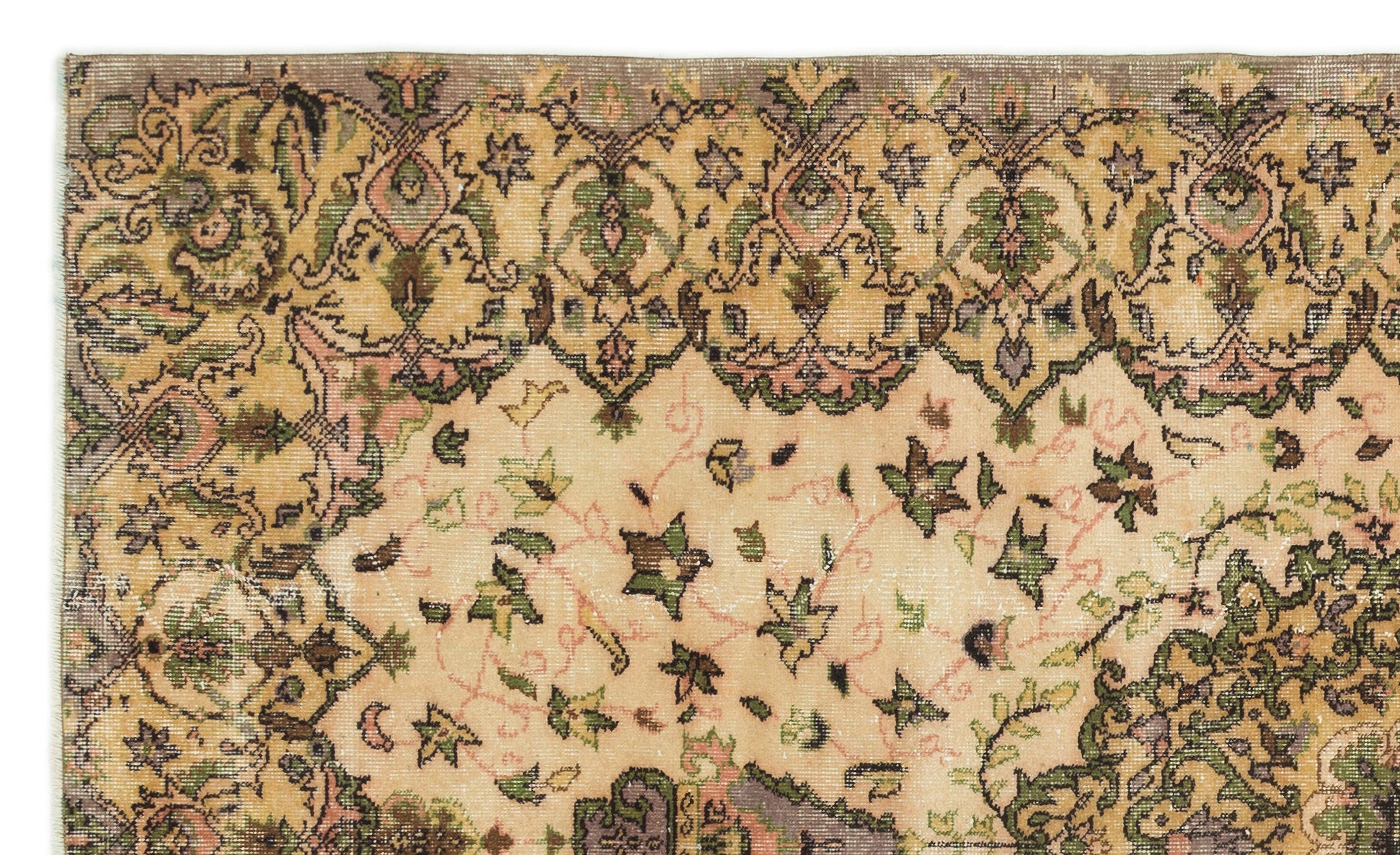 Naturel Over Dyed Vintage Rug 5'4'' x 9'1'' ft 162 x 276 cm