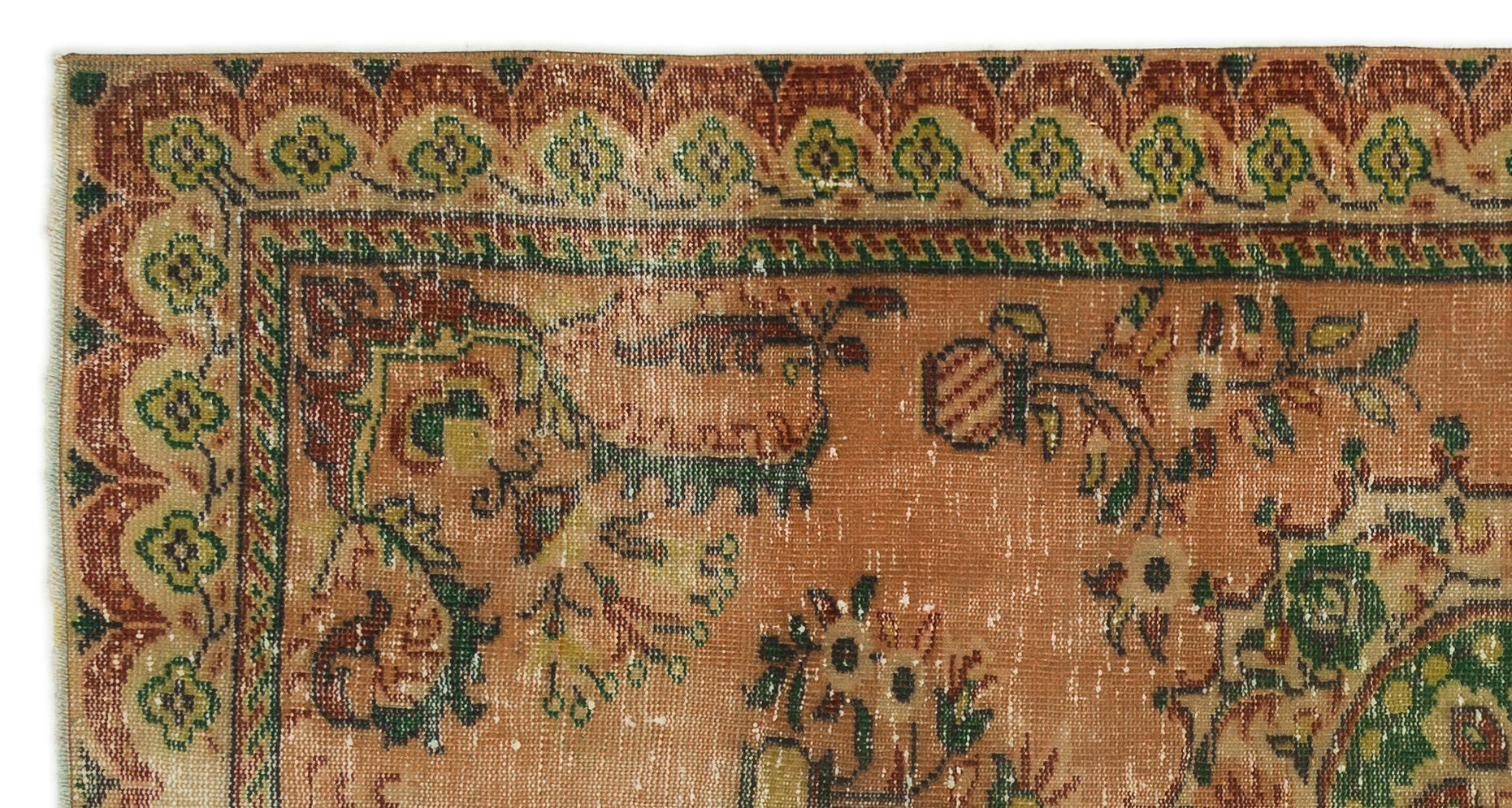 Naturel Over Dyed Vintage Rug 4'7'' x 8'8'' ft 139 x 265 cm