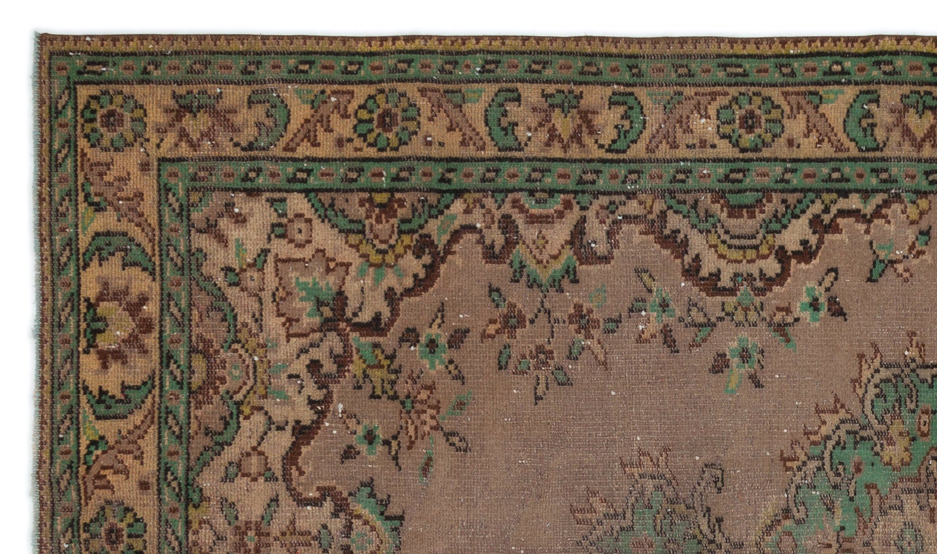 Naturel Over Dyed Vintage Rug 5'1'' x 8'6'' ft 156 x 260 cm