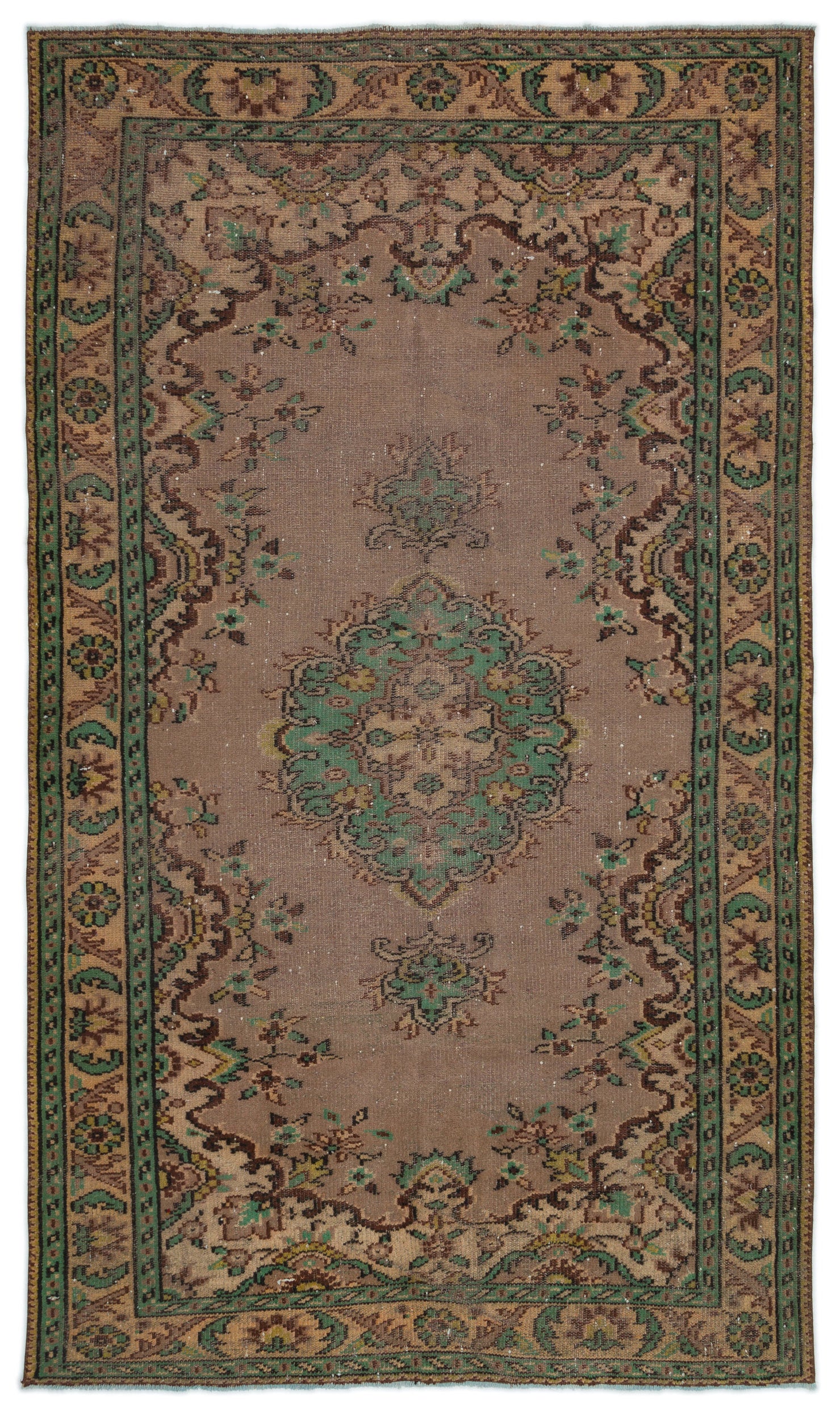 Naturel Over Dyed Vintage Rug 5'1'' x 8'6'' ft 156 x 260 cm