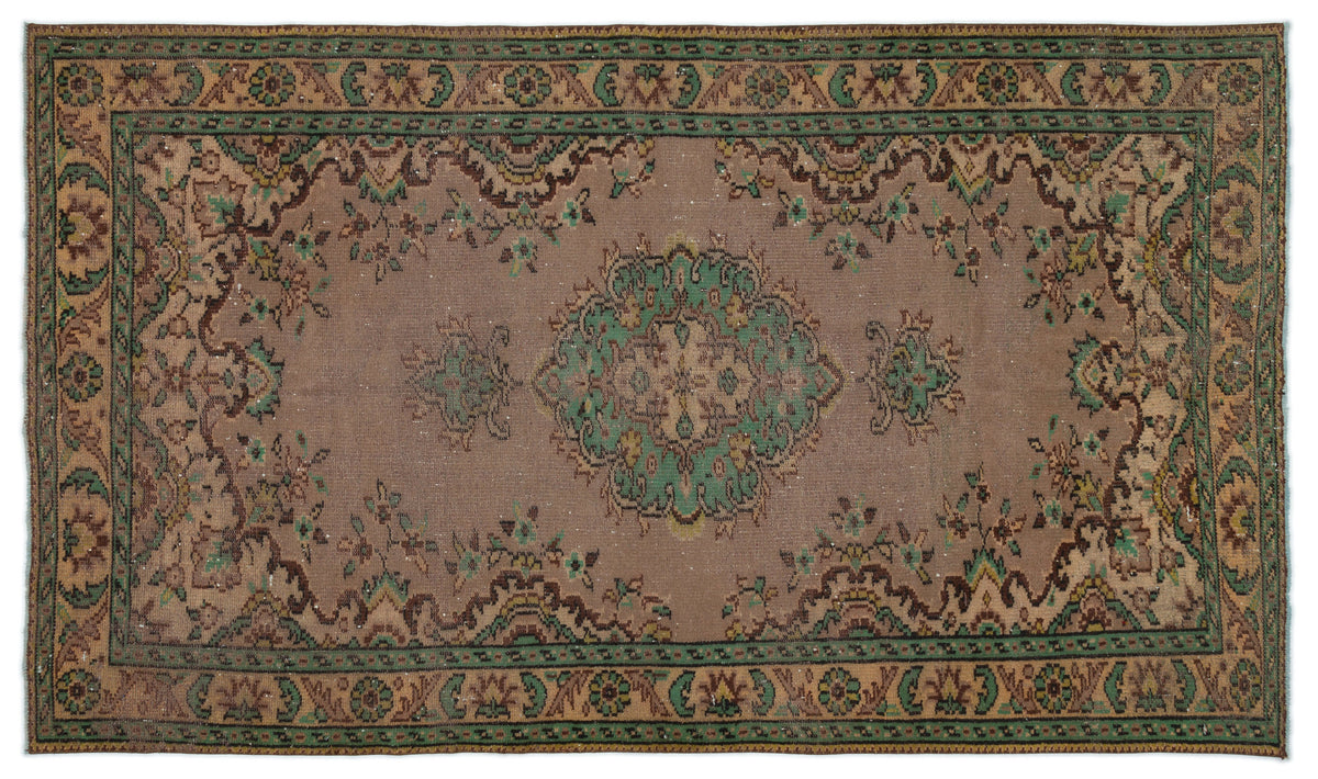 Naturel Over Dyed Vintage Rug 5'1'' x 8'6'' ft 156 x 260 cm