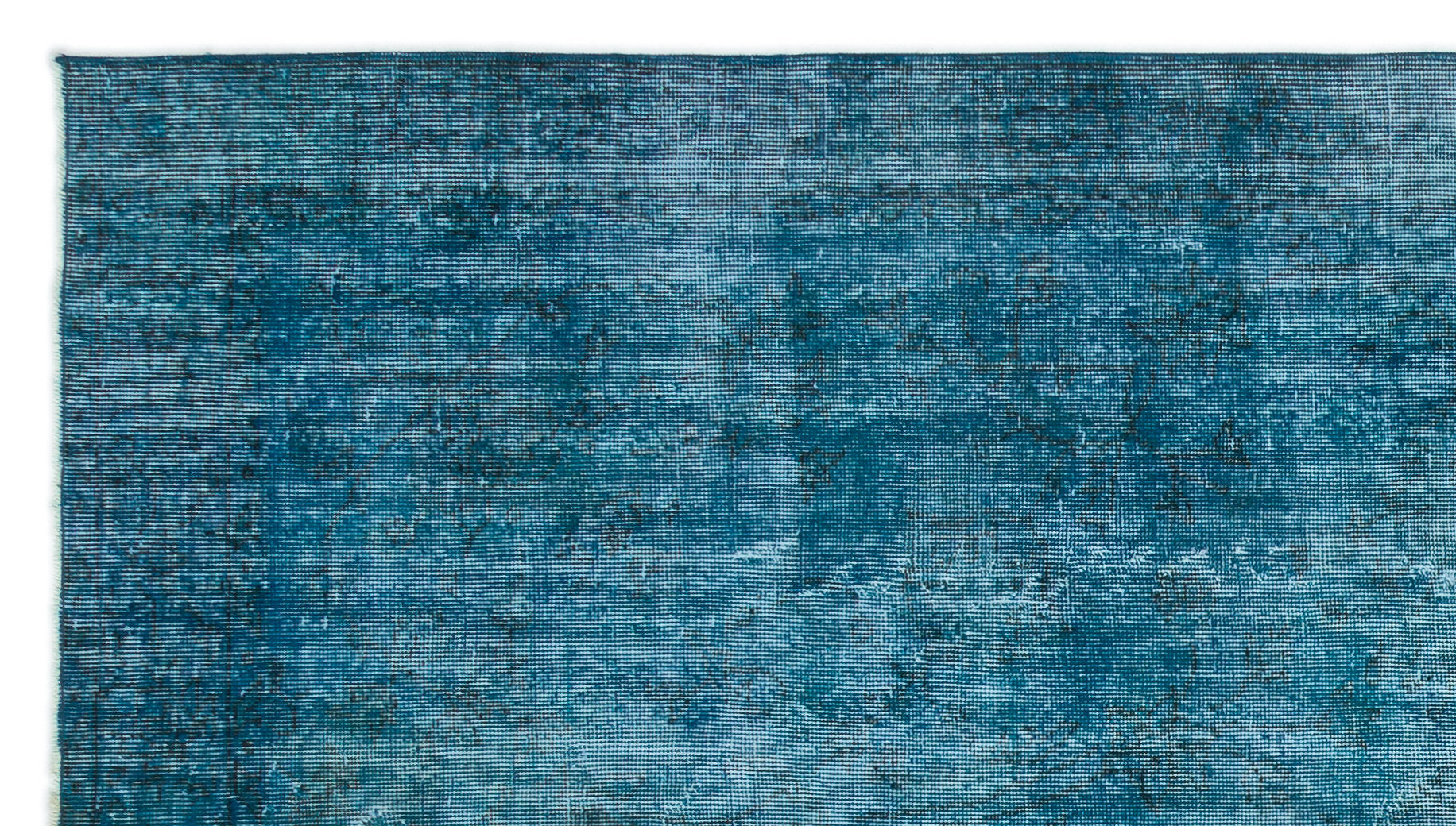 Turquoise  Over Dyed Vintage Rug 4'9'' x 8'6'' ft 146 x 260 cm