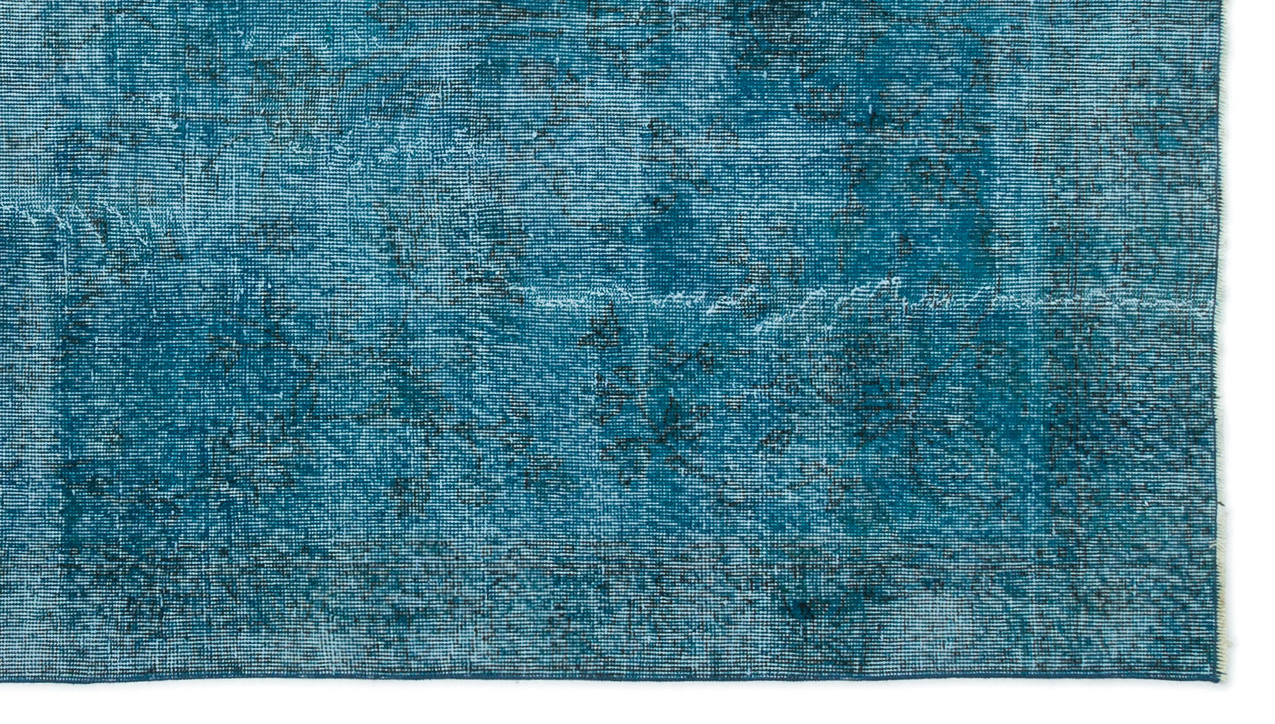Turquoise  Over Dyed Vintage Rug 4'9'' x 8'6'' ft 146 x 260 cm