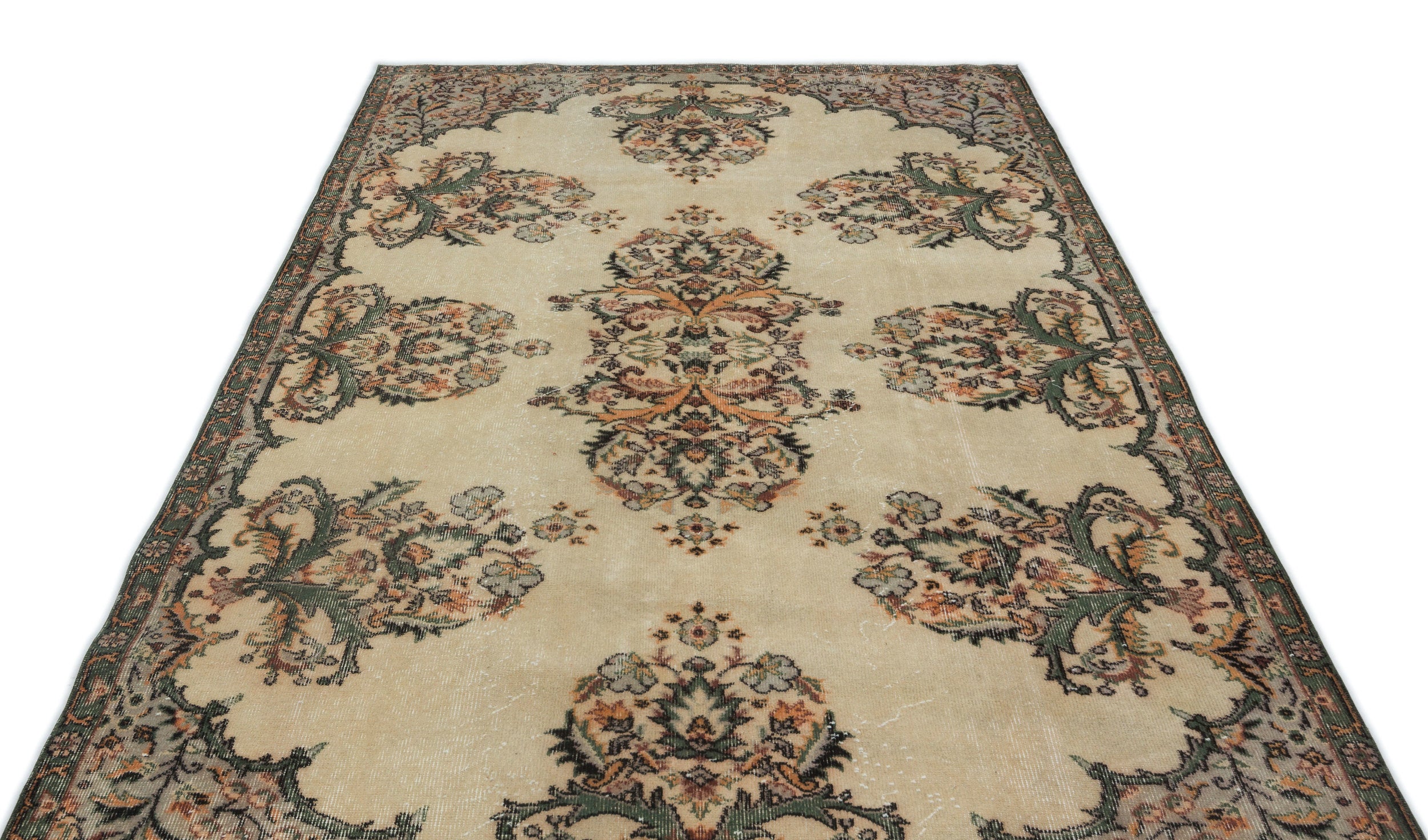 Naturel Over Dyed Vintage Rug 5'9'' x 9'4'' ft 174 x 285 cm