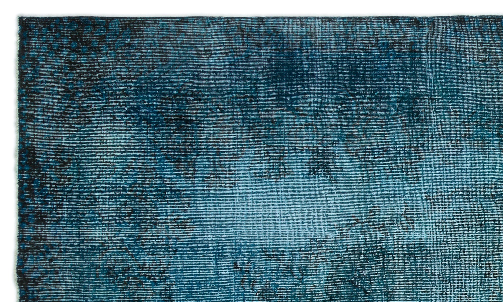 Traditional Design Stone Blue Over Dyed Vintage Rug 5'6'' x 9'3'' ft 168 x 281 cm