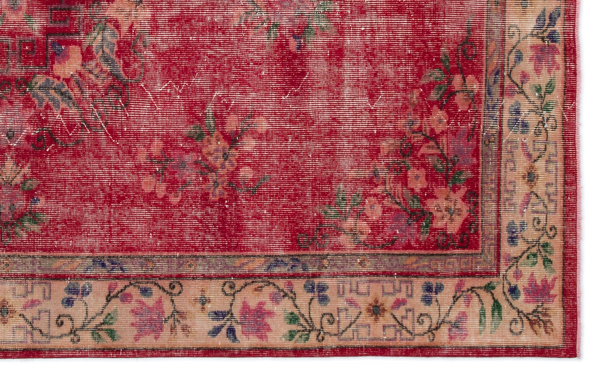 Naturel Over Dyed Vintage Rug 5'10'' x 9'2'' ft 177 x 280 cm