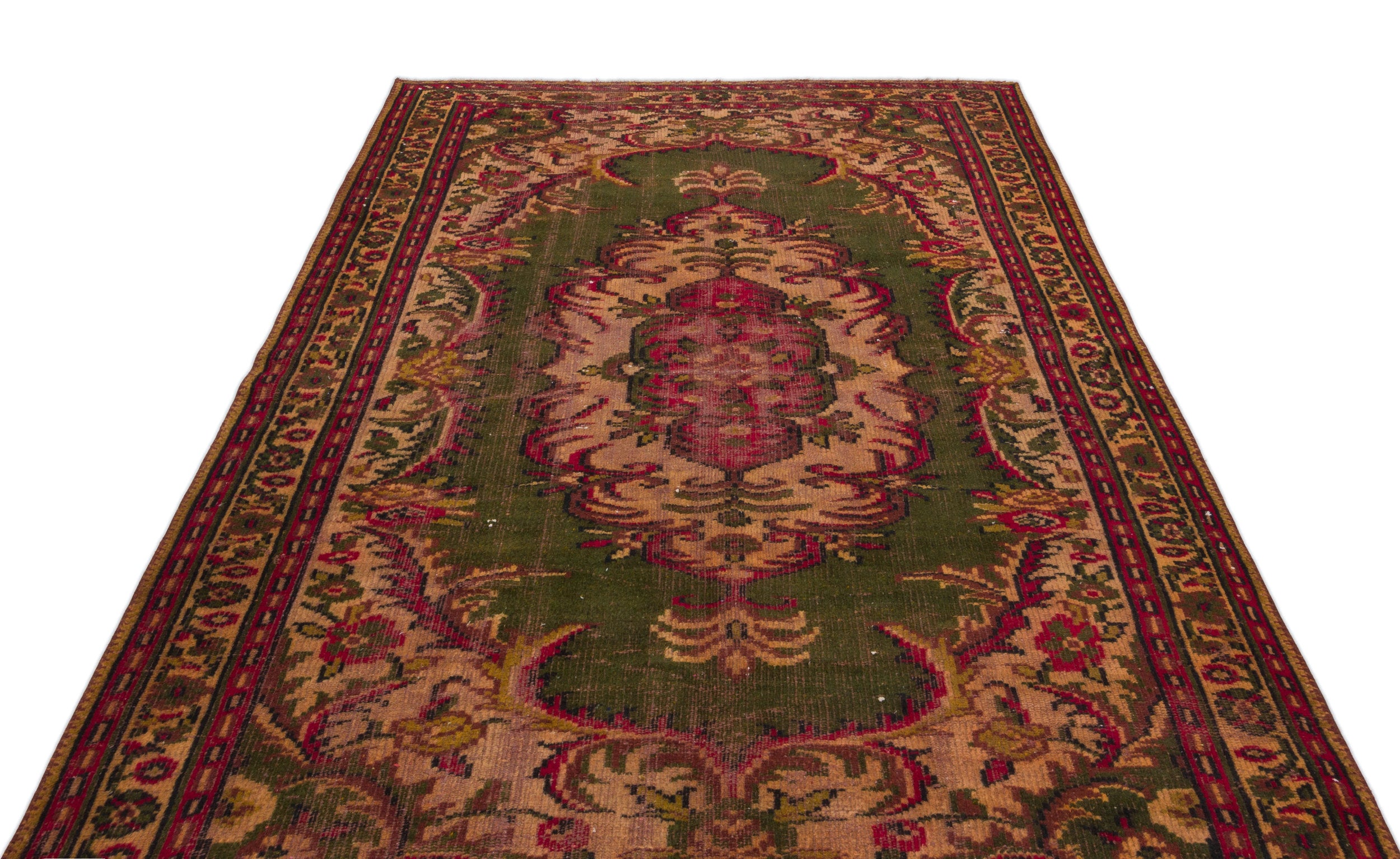 Naturel Over Dyed Vintage Rug 5'5'' x 8'2'' ft 164 x 250 cm