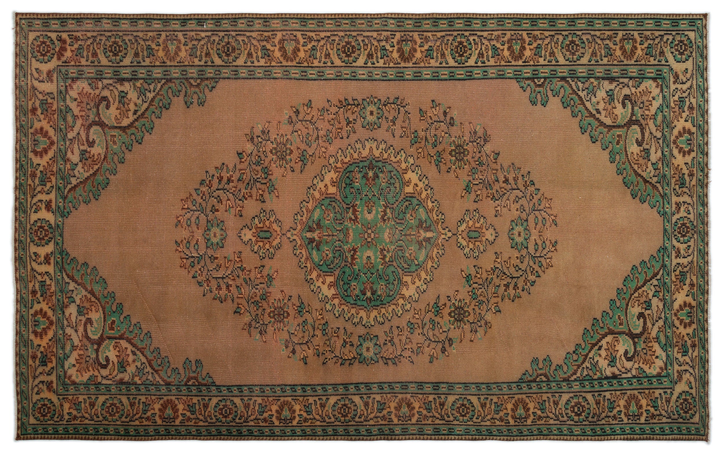Naturel Over Dyed Vintage Rug 5'9'' x 9'5'' ft 176 x 288 cm