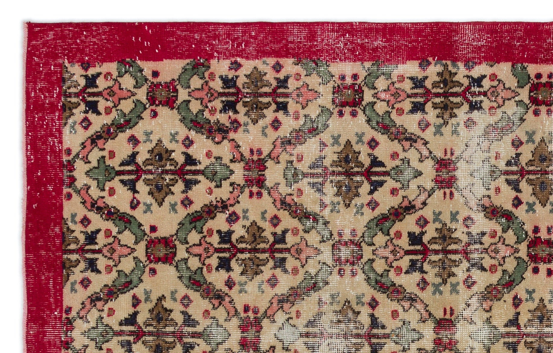 Naturel Over Dyed Vintage Rug 5'3'' x 8'6'' ft 160 x 260 cm