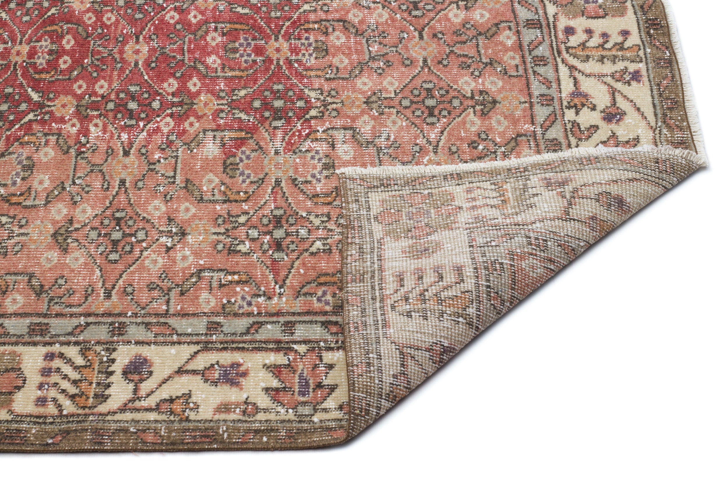 Naturel Over Dyed Vintage Rug 5'1'' x 9'1'' ft 155 x 276 cm