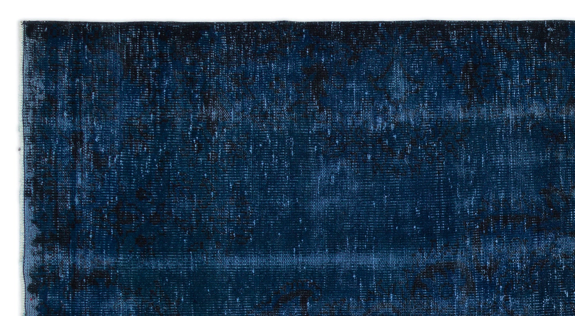 Blue Over Dyed Vintage Rug 5'0'' x 9'4'' ft 153 x 285 cm