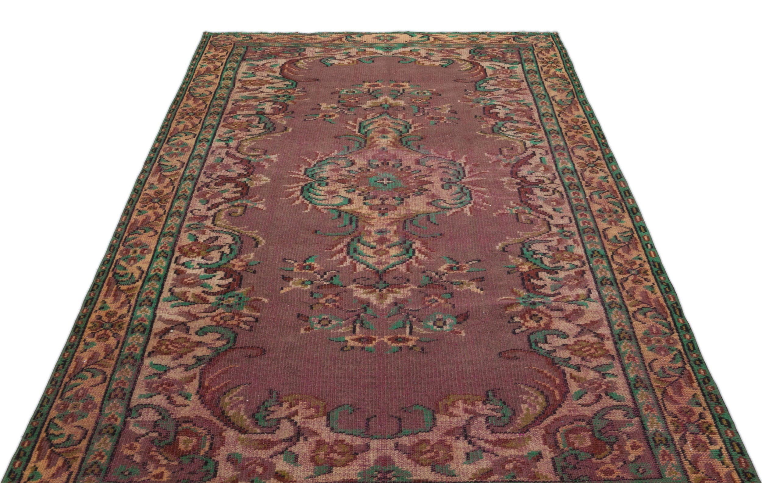 Naturel Over Dyed Vintage Rug 5'2'' x 8'8'' ft 158 x 263 cm