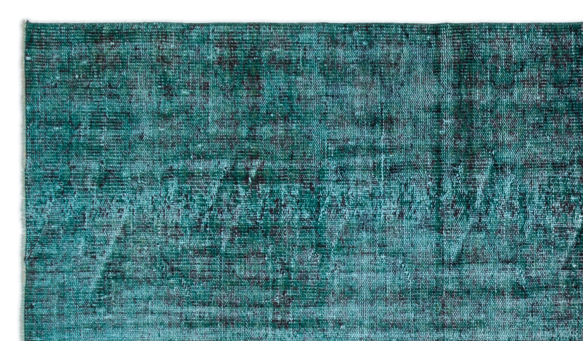 Blue Over Dyed Vintage Rug 5'3'' x 9'1'' ft 161 x 278 cm