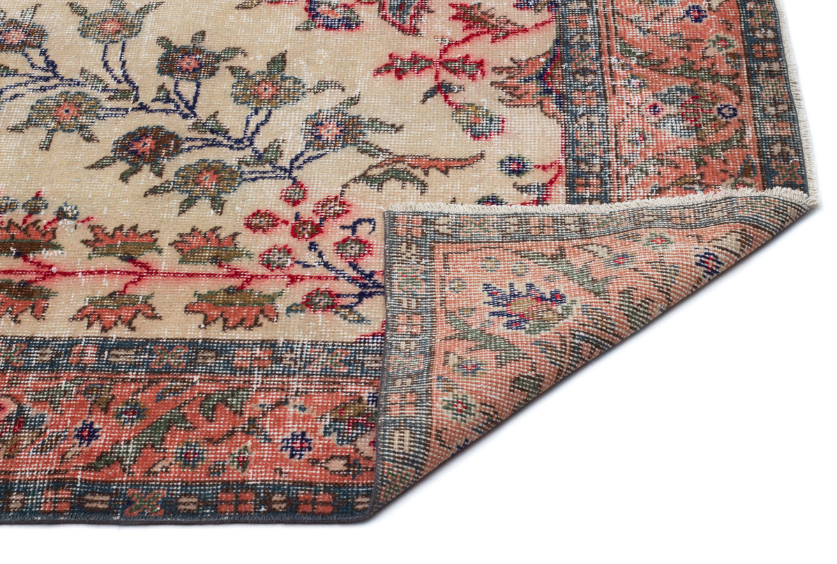 Naturel Over Dyed Vintage Rug 5'2'' x 9'2'' ft 158 x 280 cm