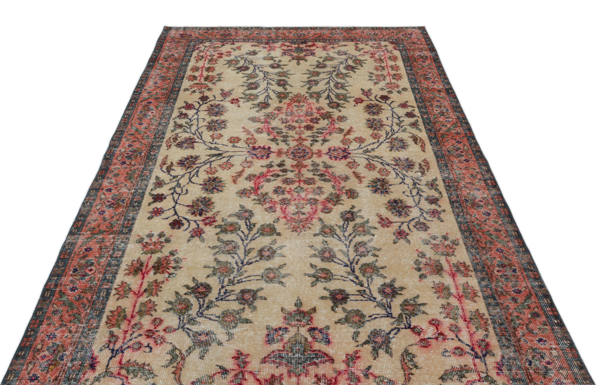 Naturel Over Dyed Vintage Rug 5'2'' x 9'2'' ft 158 x 280 cm