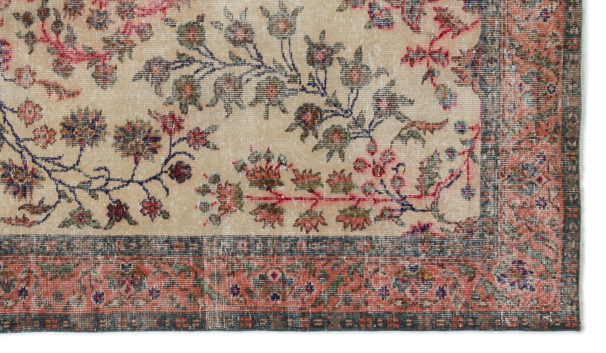 Naturel Over Dyed Vintage Rug 5'2'' x 9'2'' ft 158 x 280 cm