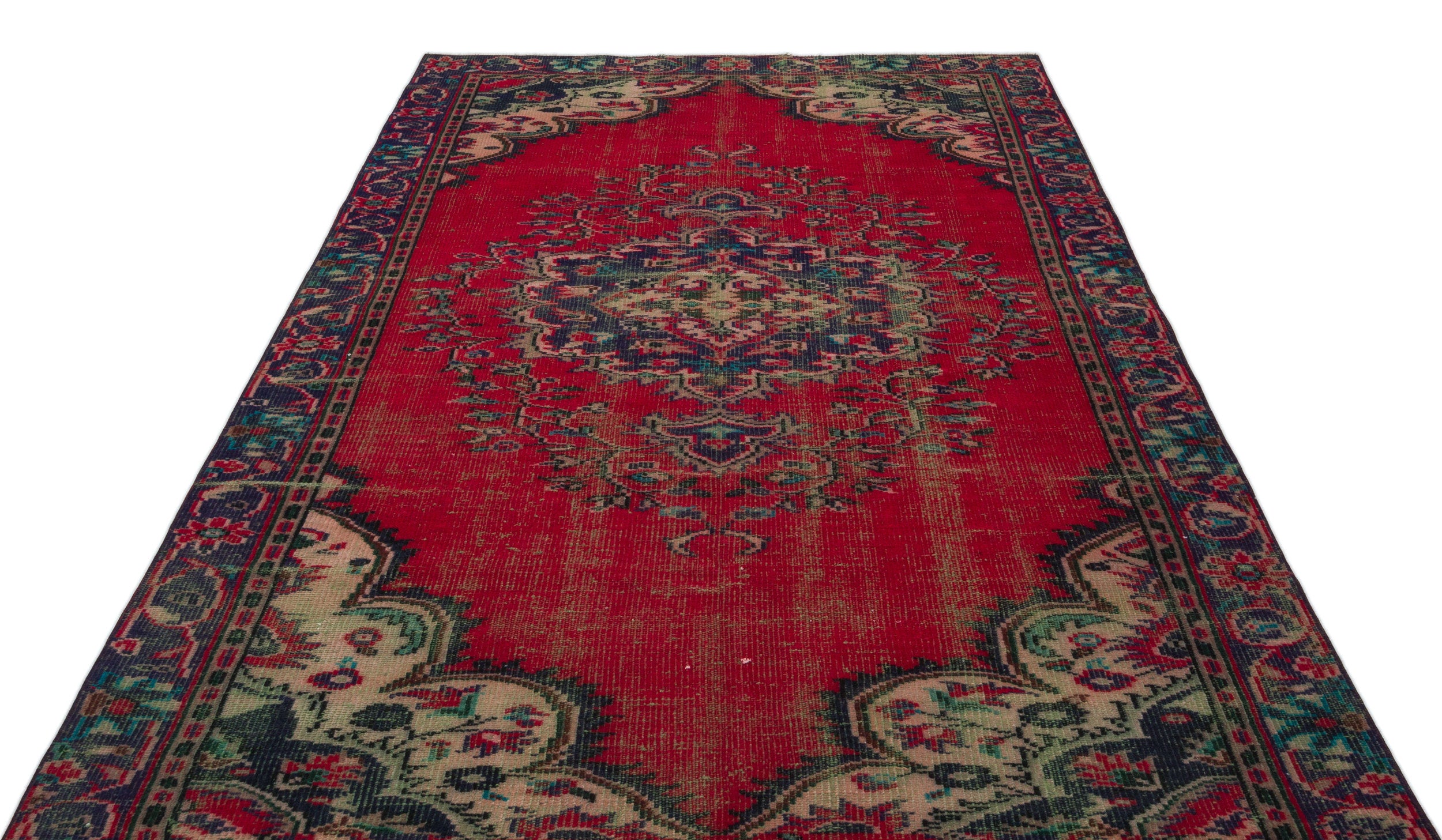 Naturel Over Dyed Vintage Rug 5'6'' x 8'2'' ft 168 x 250 cm