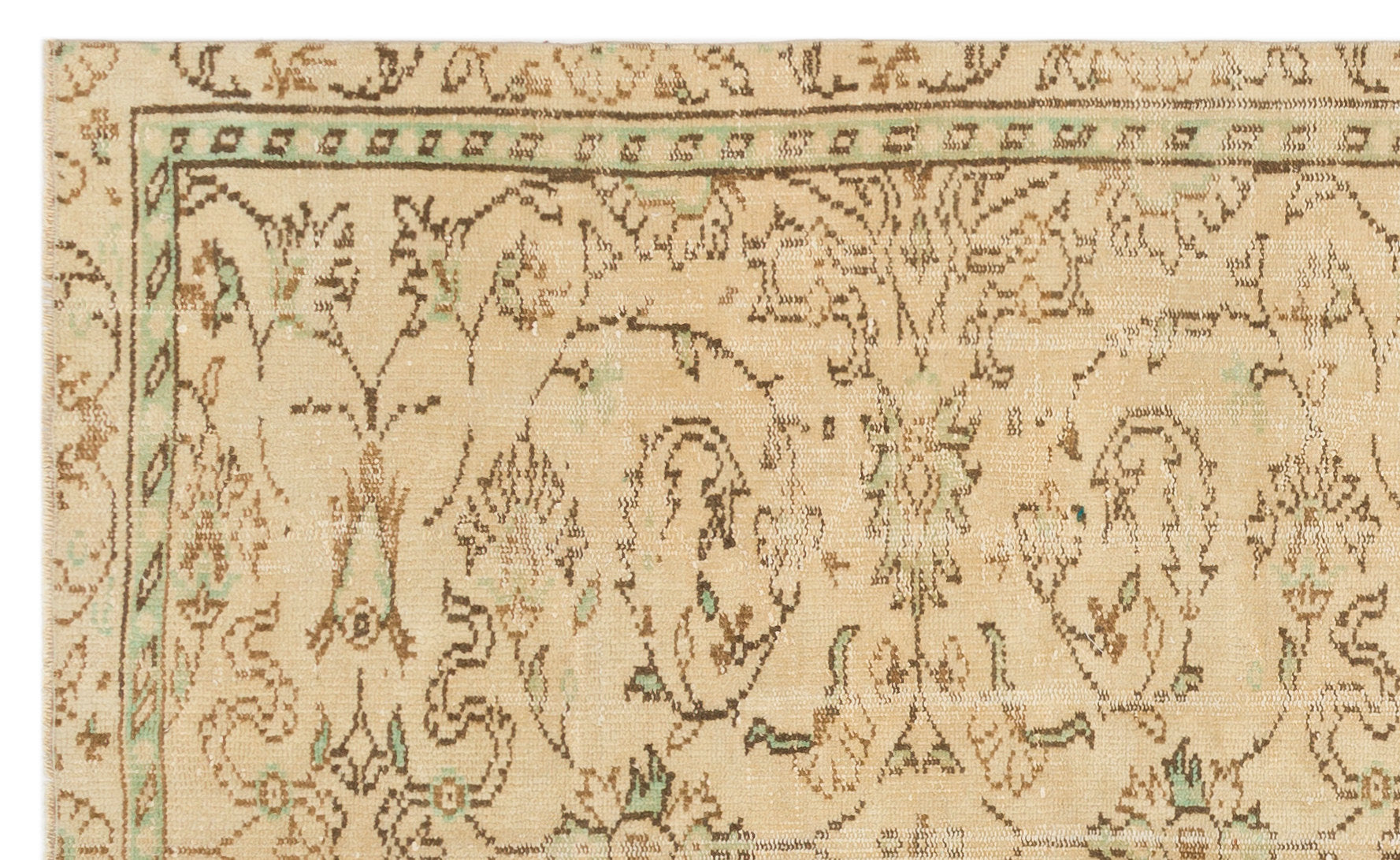 Beige Over Dyed Vintage Rug 4'11'' x 8'0'' ft 149 x 245 cm
