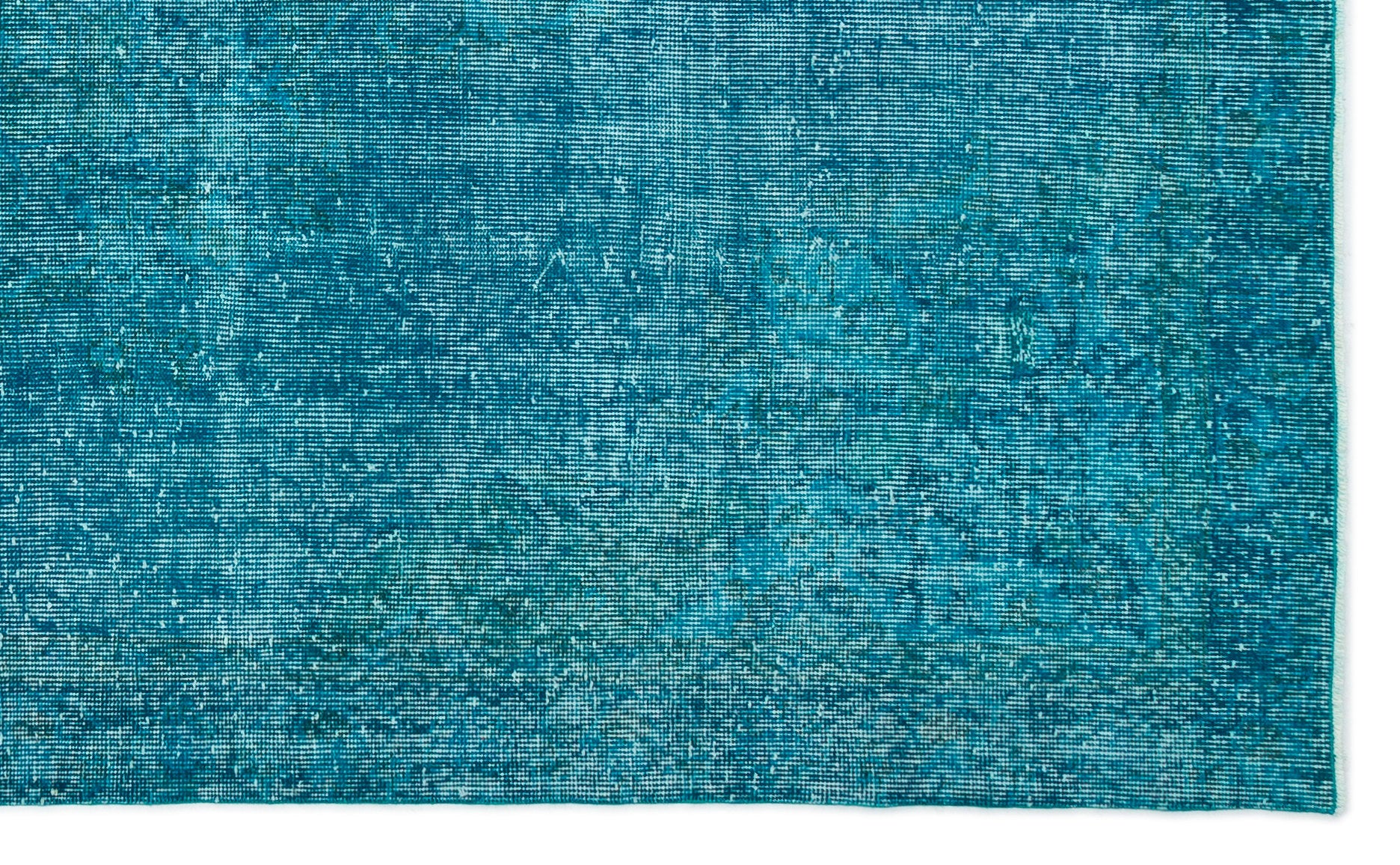 Turquoise  Over Dyed Vintage Rug 5'1'' x 8'6'' ft 156 x 260 cm