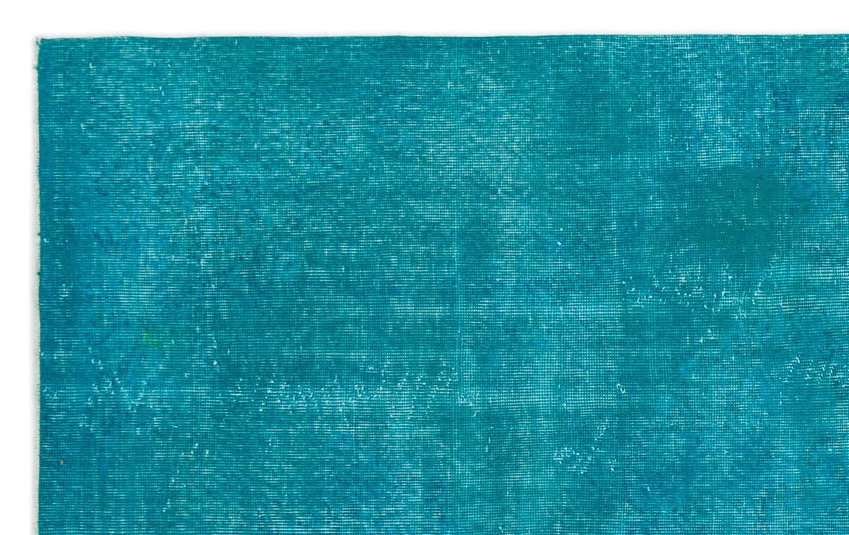 Turquoise  Over Dyed Vintage Rug 5'1'' x 8'2'' ft 155 x 250 cm