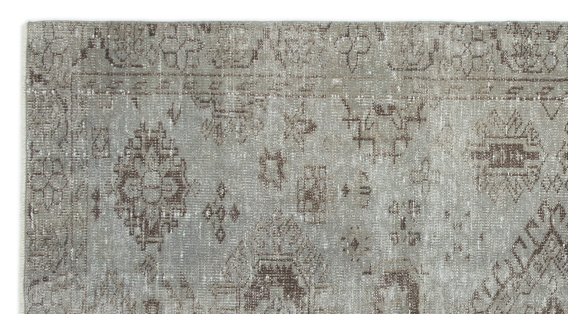 Blue Over Dyed Vintage Rug 4'7'' x 8'9'' ft 140 x 266 cm
