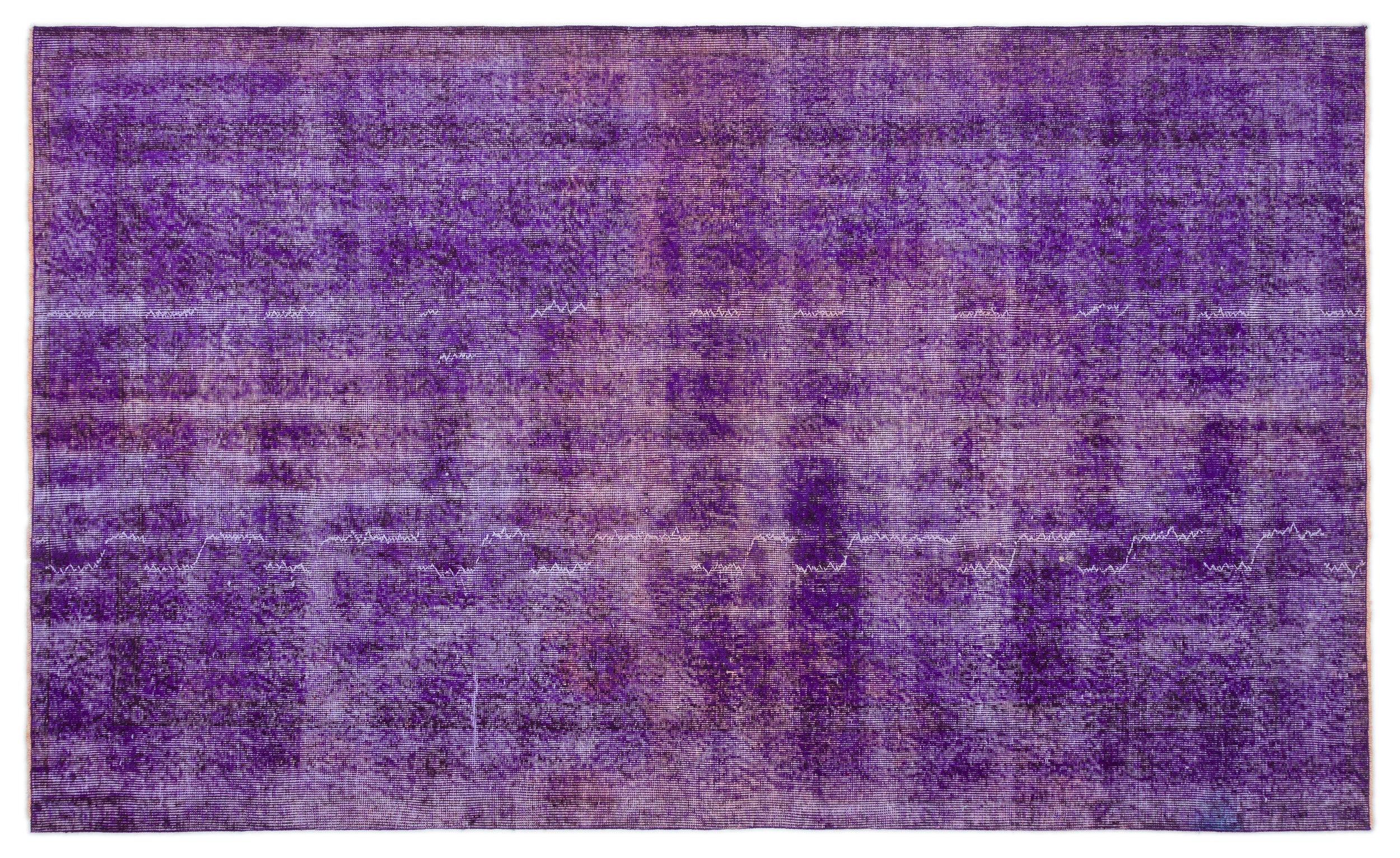 Purple Over Dyed Vintage Rug 5'5'' x 8'11'' ft 164 x 273 cm
