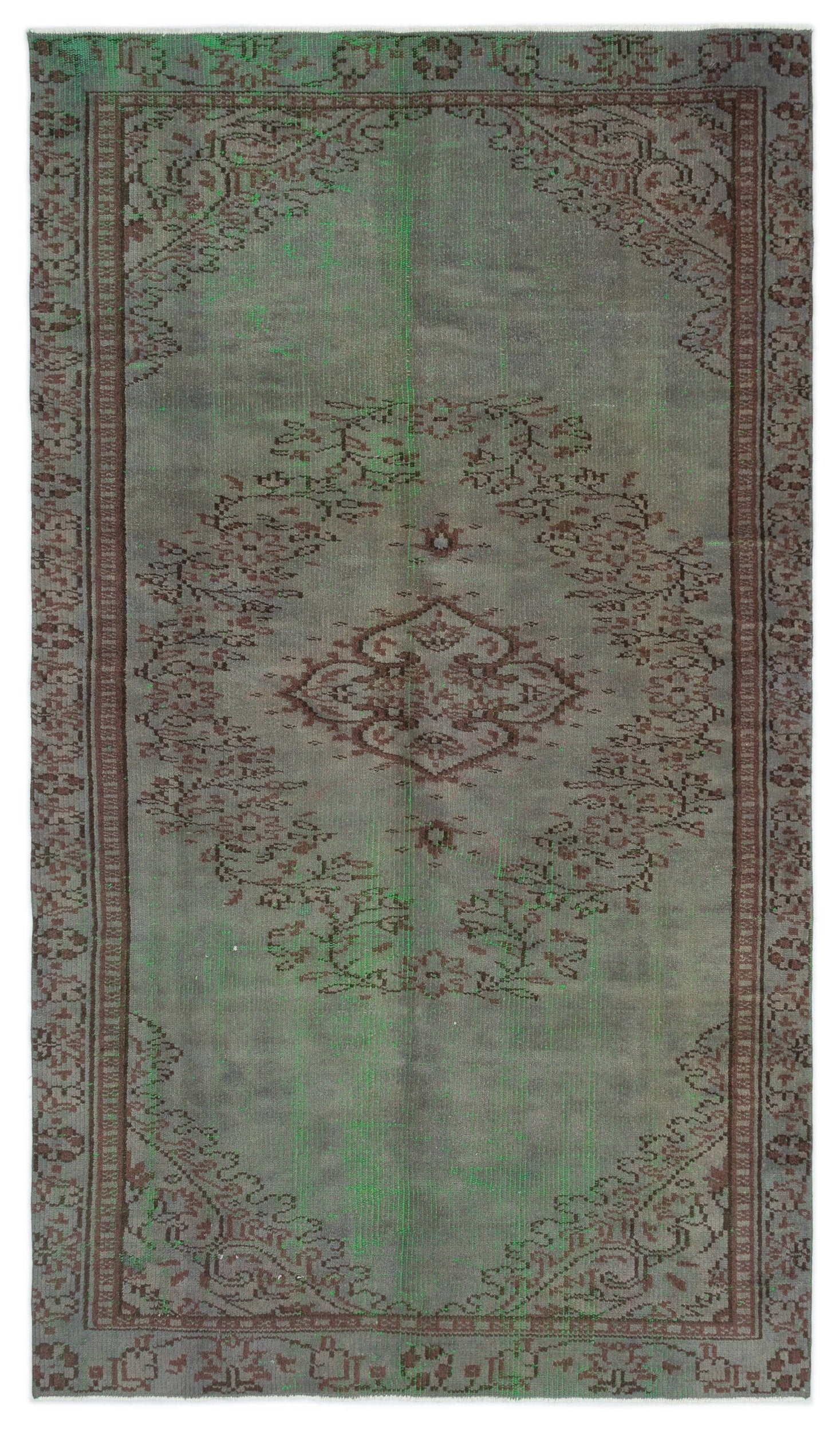 Naturel Over Dyed Vintage Rug 4'8'' x 8'2'' ft 143 x 248 cm
