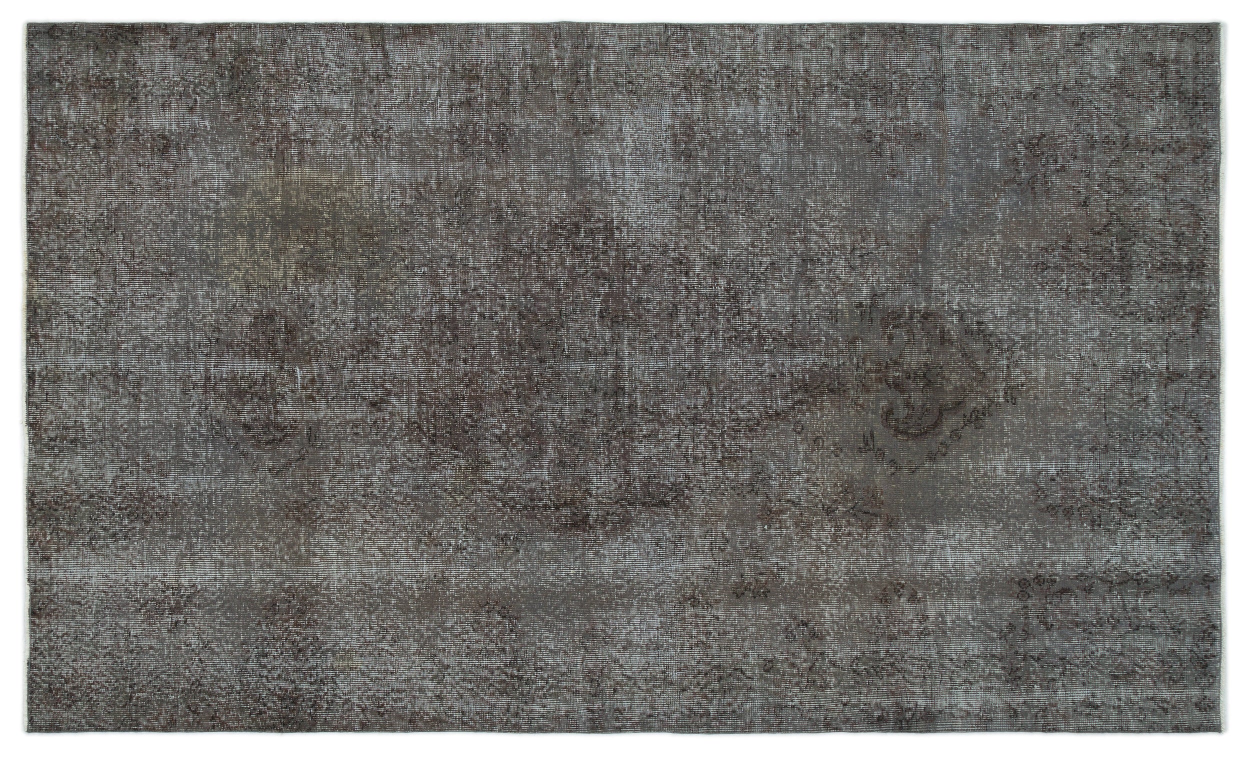 Gray Over Dyed Vintage Rug 5'3'' x 8'10'' ft 160 x 268 cm