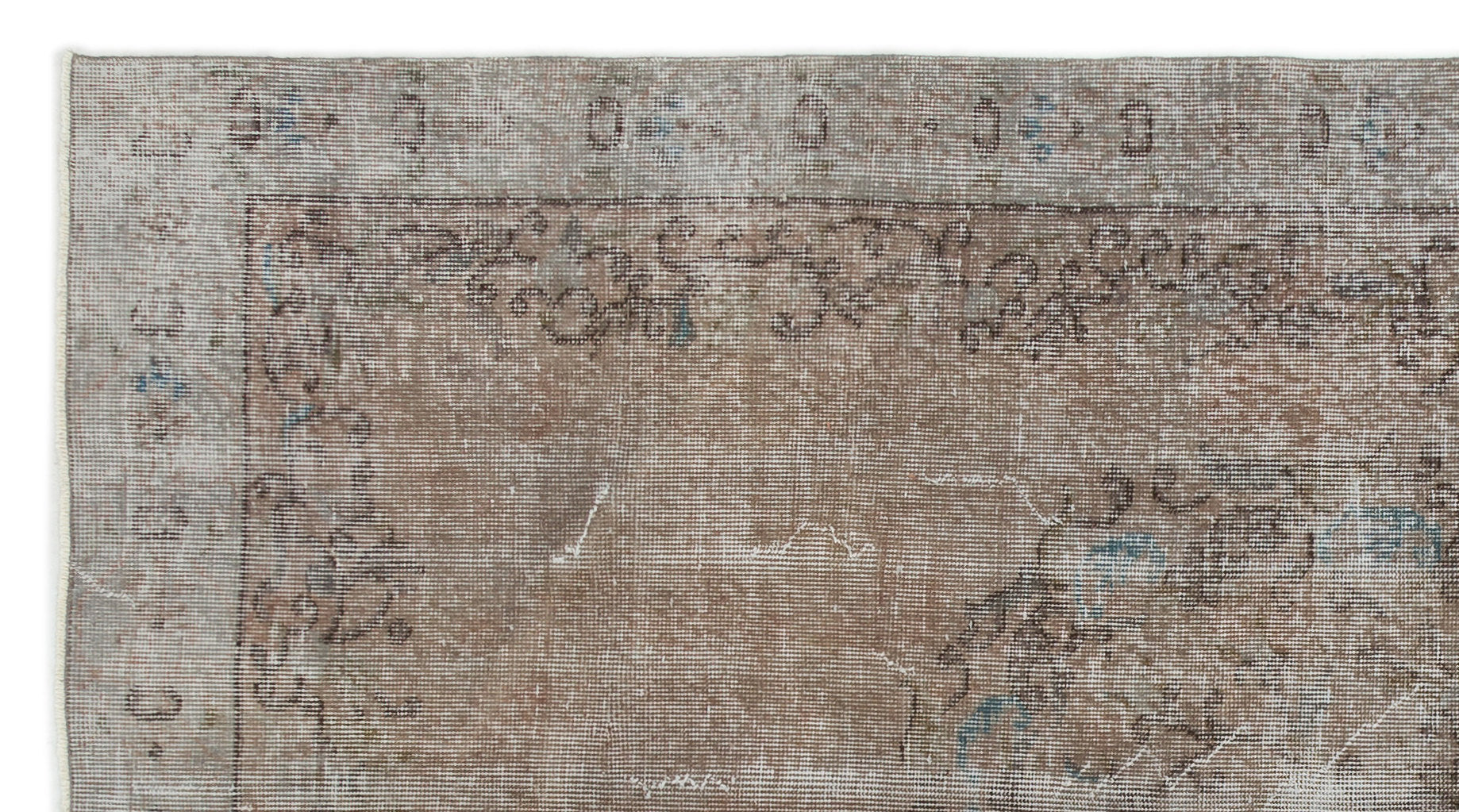 Naturel Over Dyed Vintage Rug 4'8'' x 8'6'' ft 141 x 260 cm