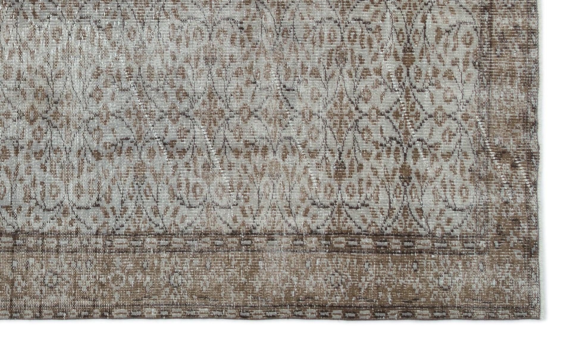 Gray Over Dyed Vintage Rug 5'3'' x 8'8'' ft 159 x 264 cm