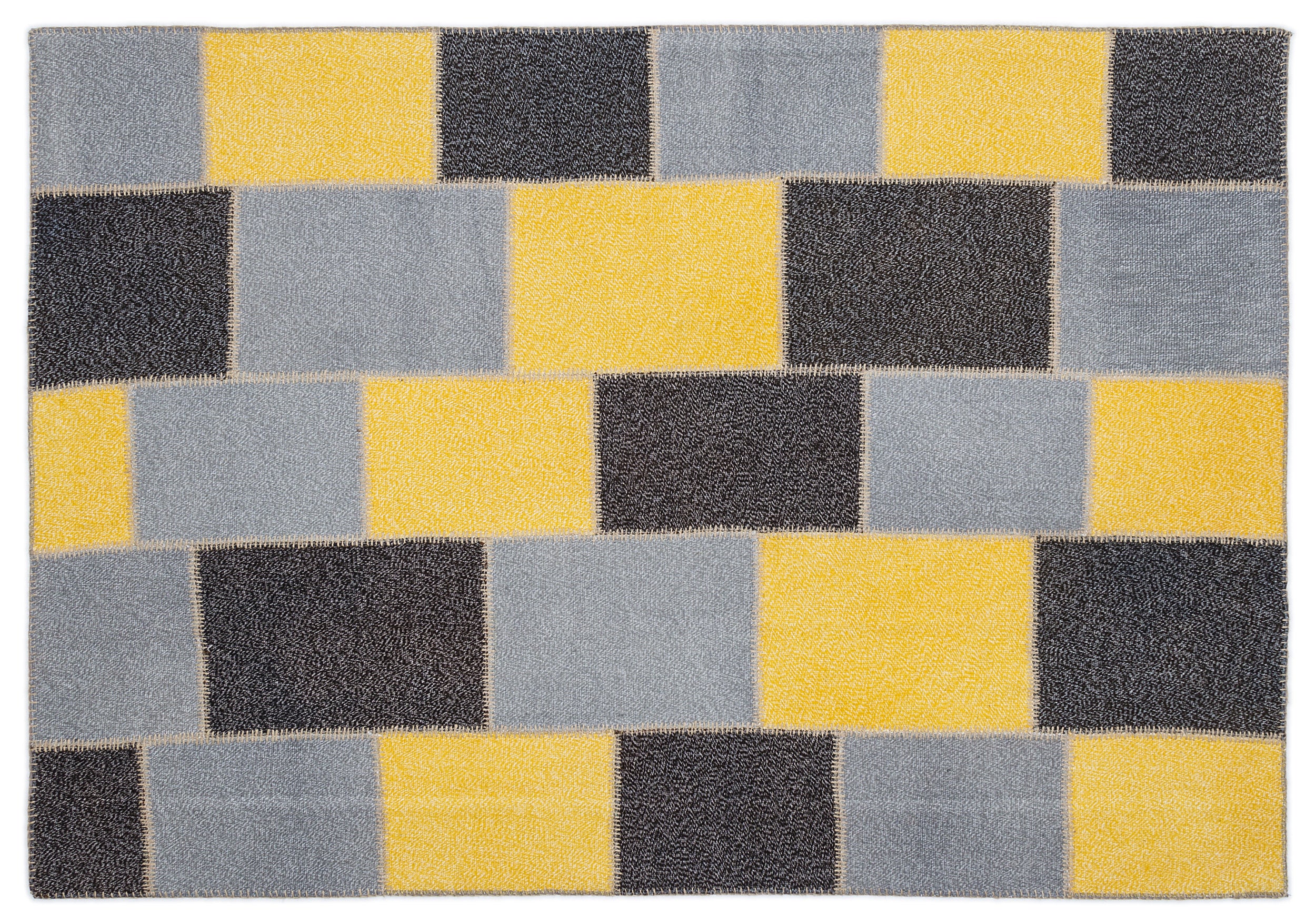 Mixed Over Dyed Patchwork Unique Rug 5'3'' x 7'7'' ft 160 x 230 cm