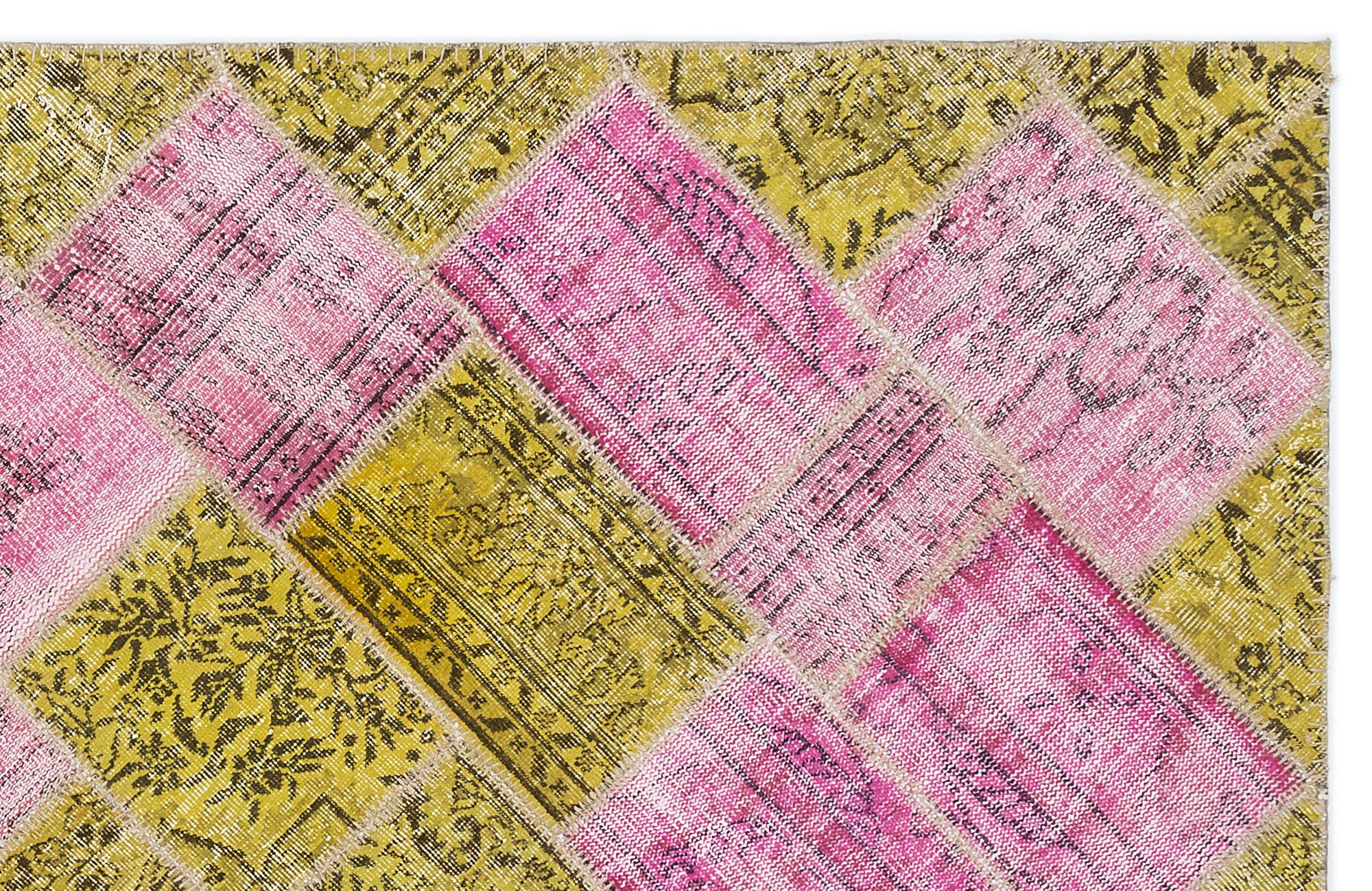 Mixed Over Dyed Patchwork Unique Rug 5'3'' x 7'7'' ft 160 x 230 cm